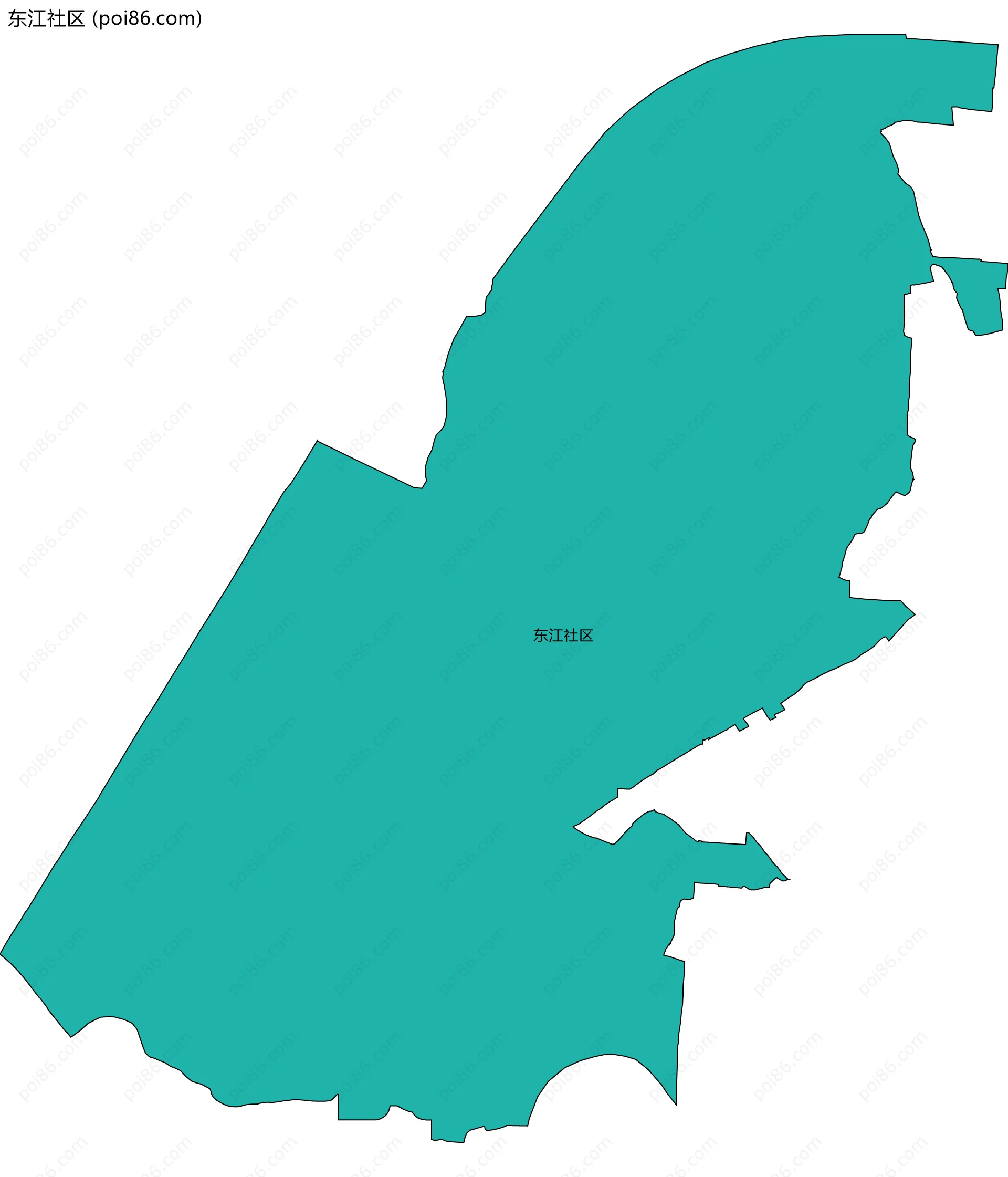 东江社区边界地图