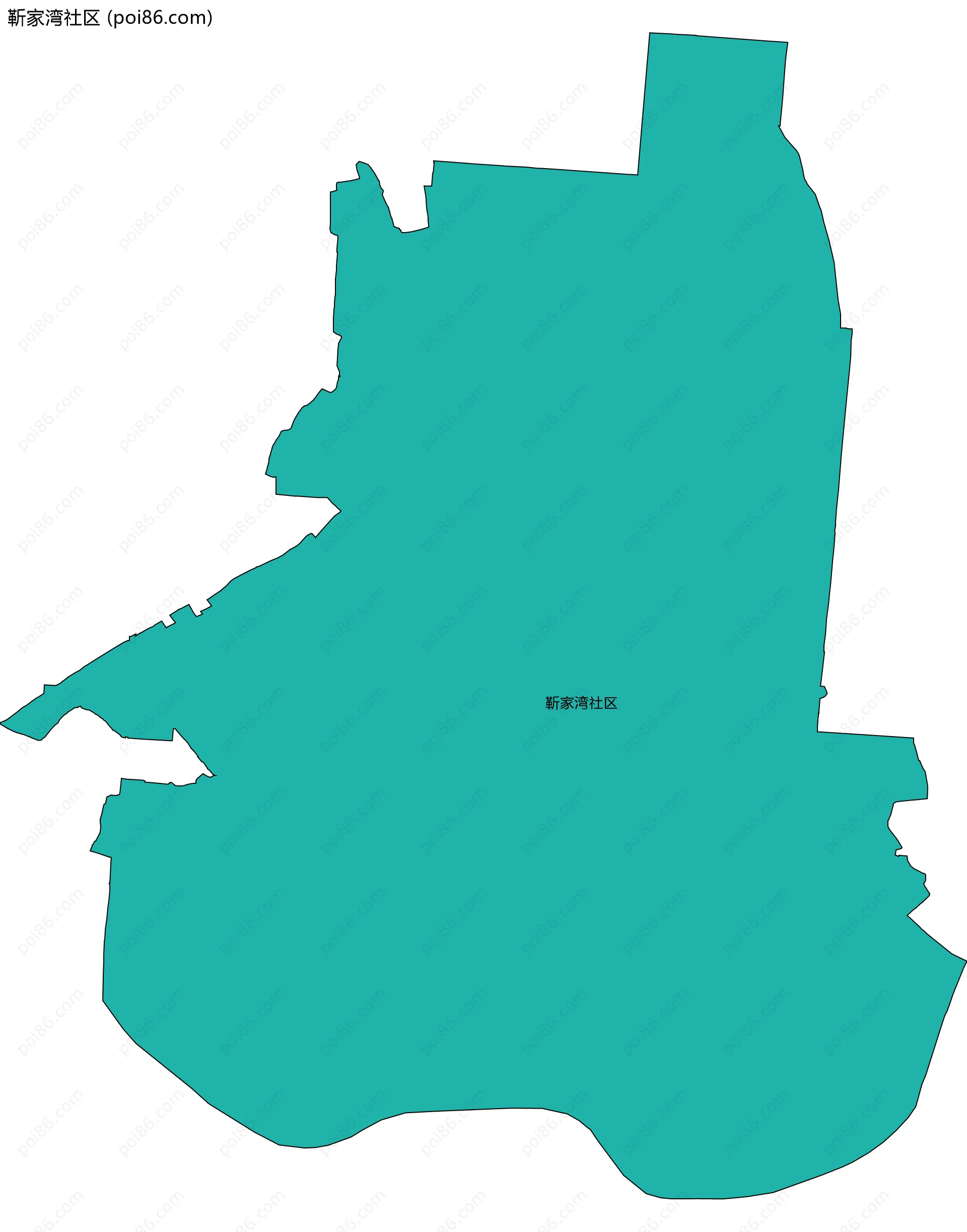 靳家湾社区边界地图