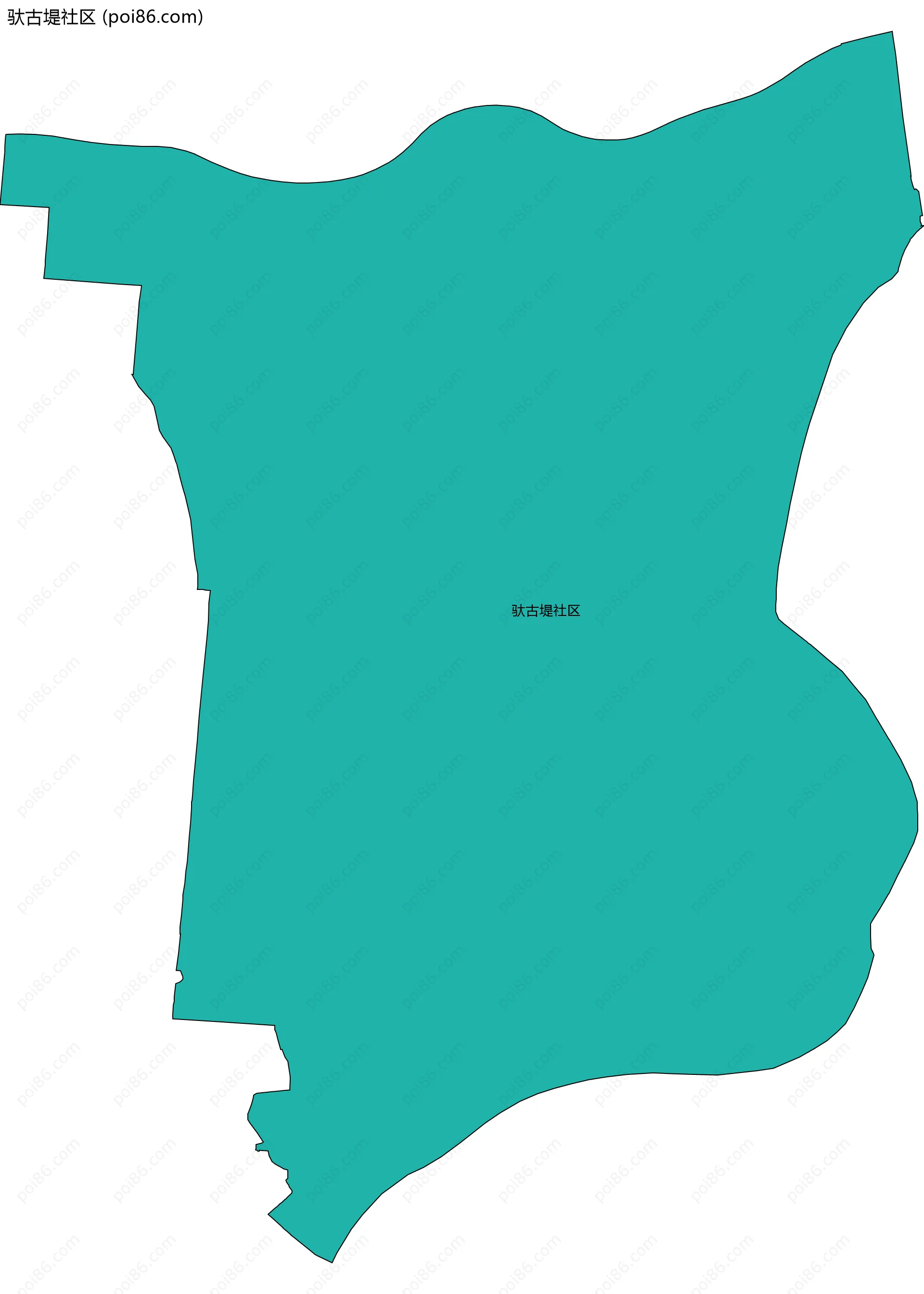 驮古堤社区边界地图