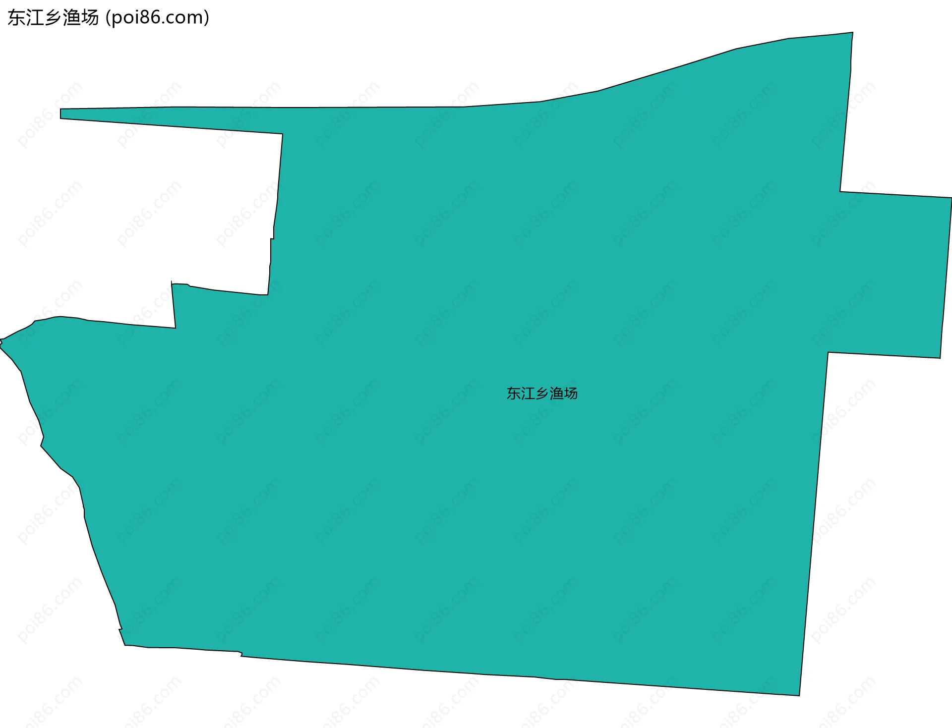 东江乡渔场边界地图