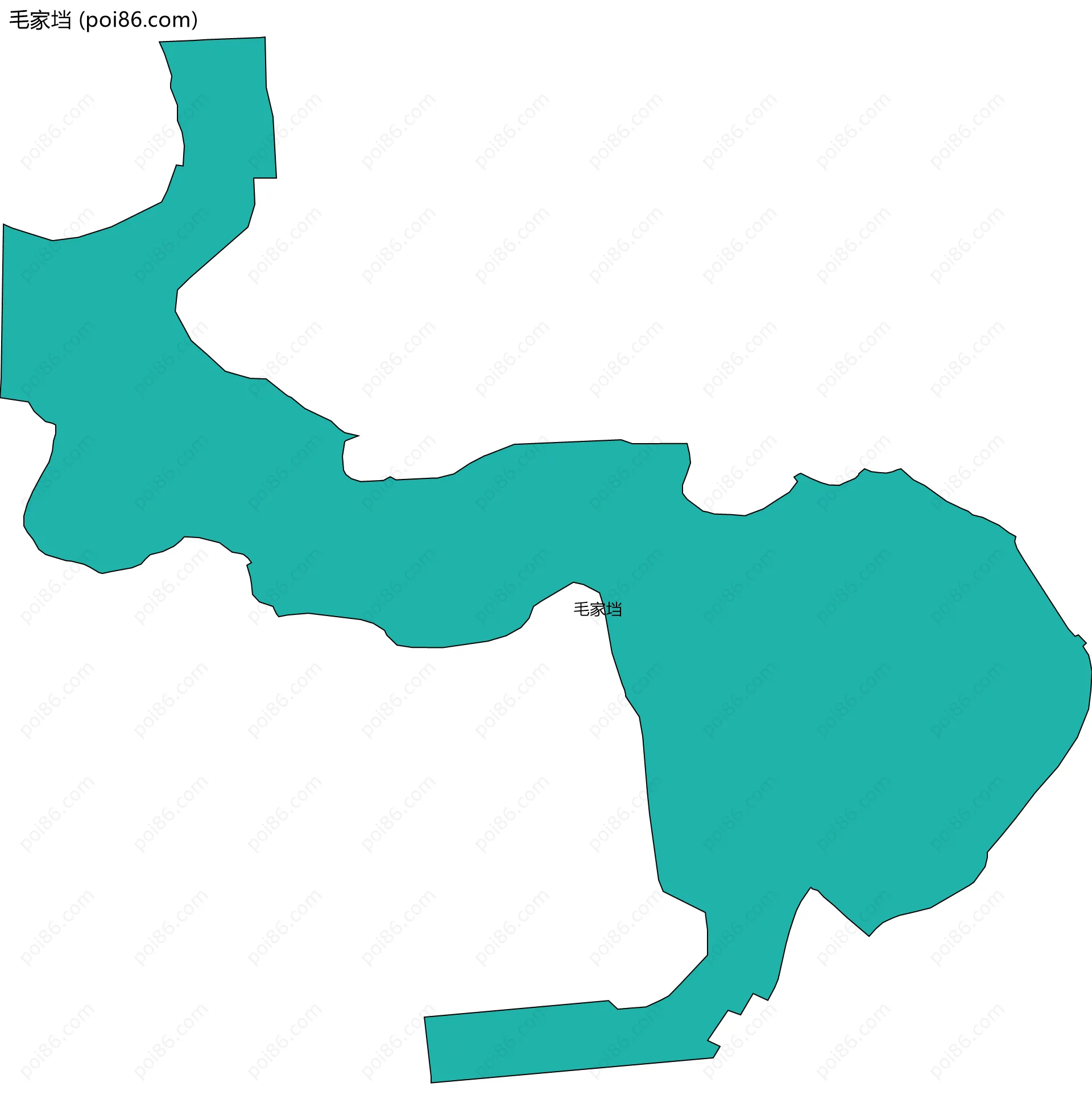 毛家垱边界地图