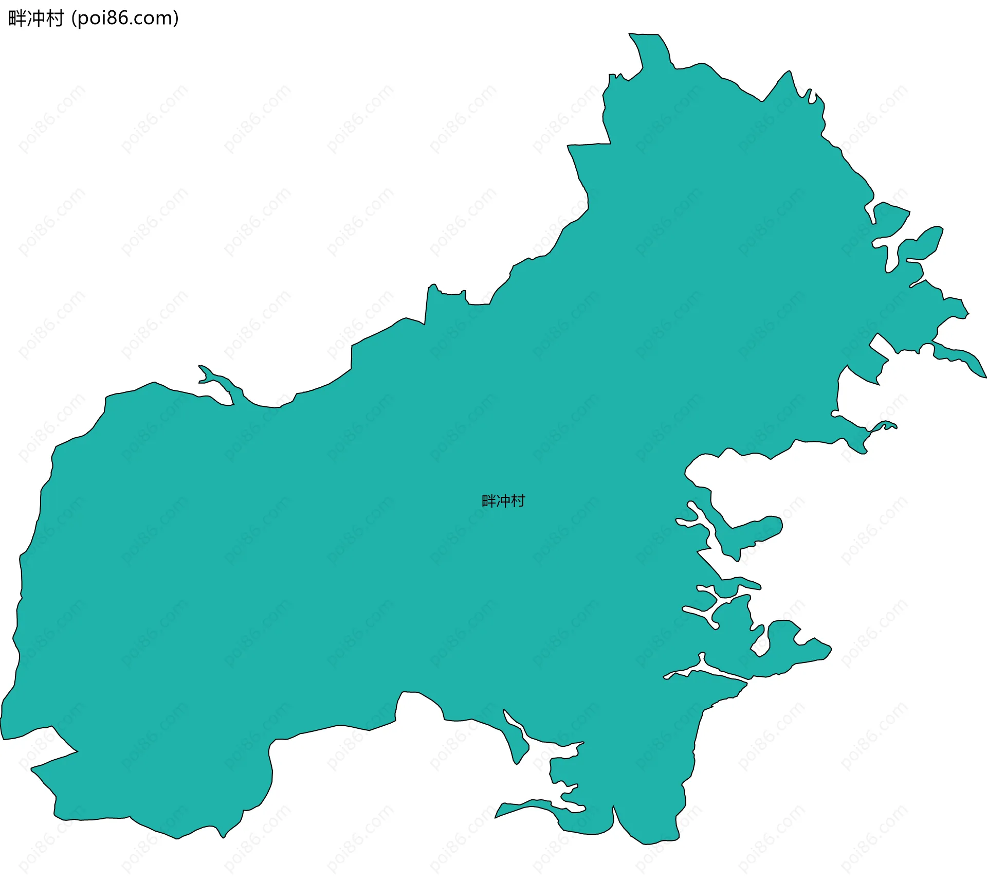 畔冲村边界地图