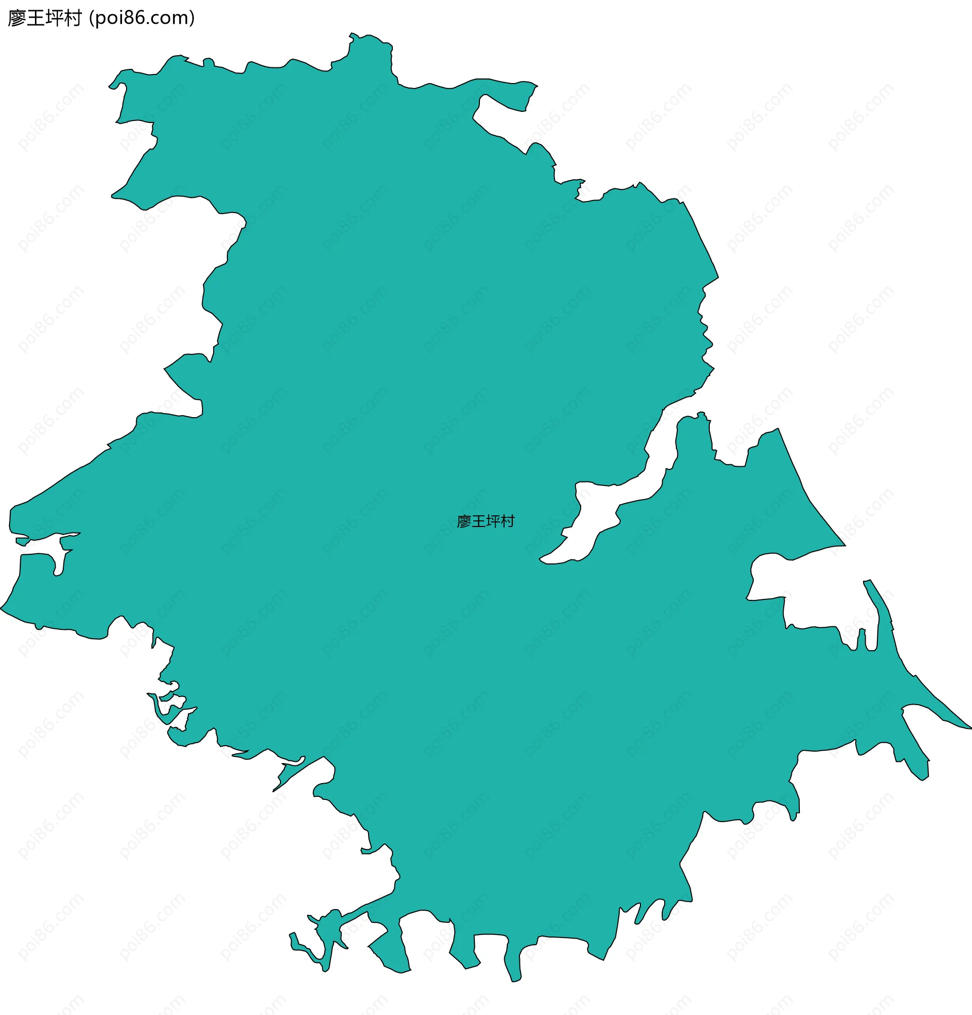 廖王坪村边界地图