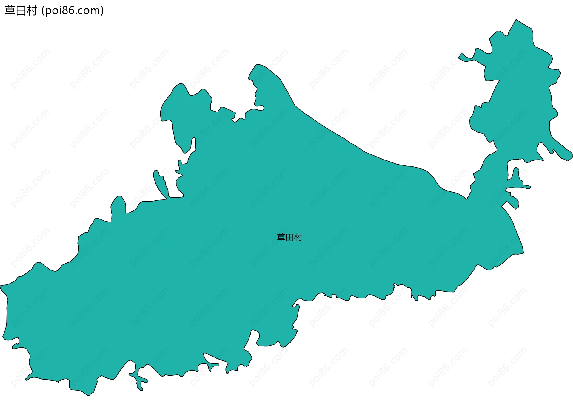 草田村边界地图