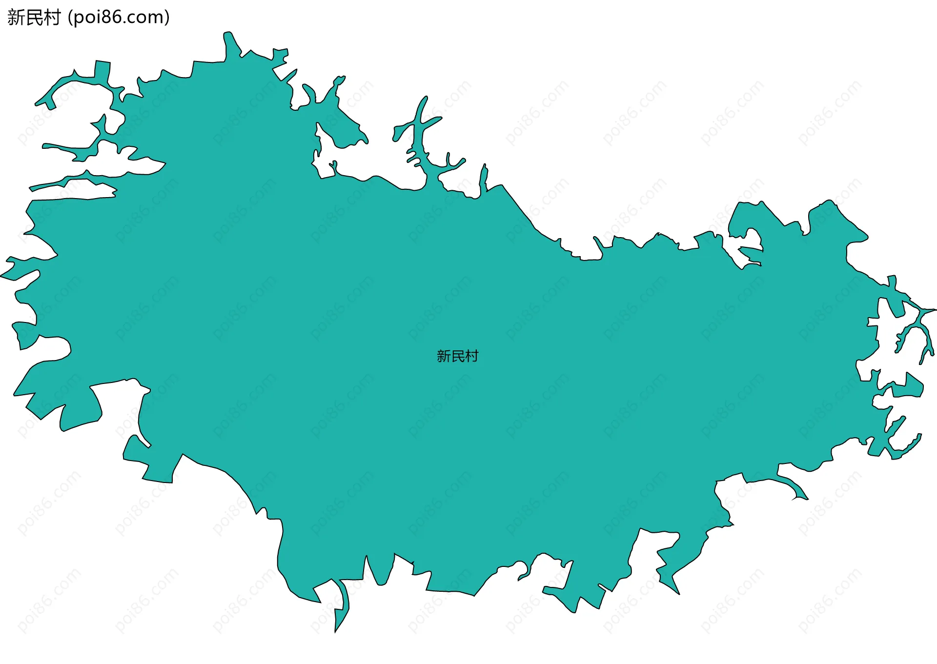 新民村边界地图