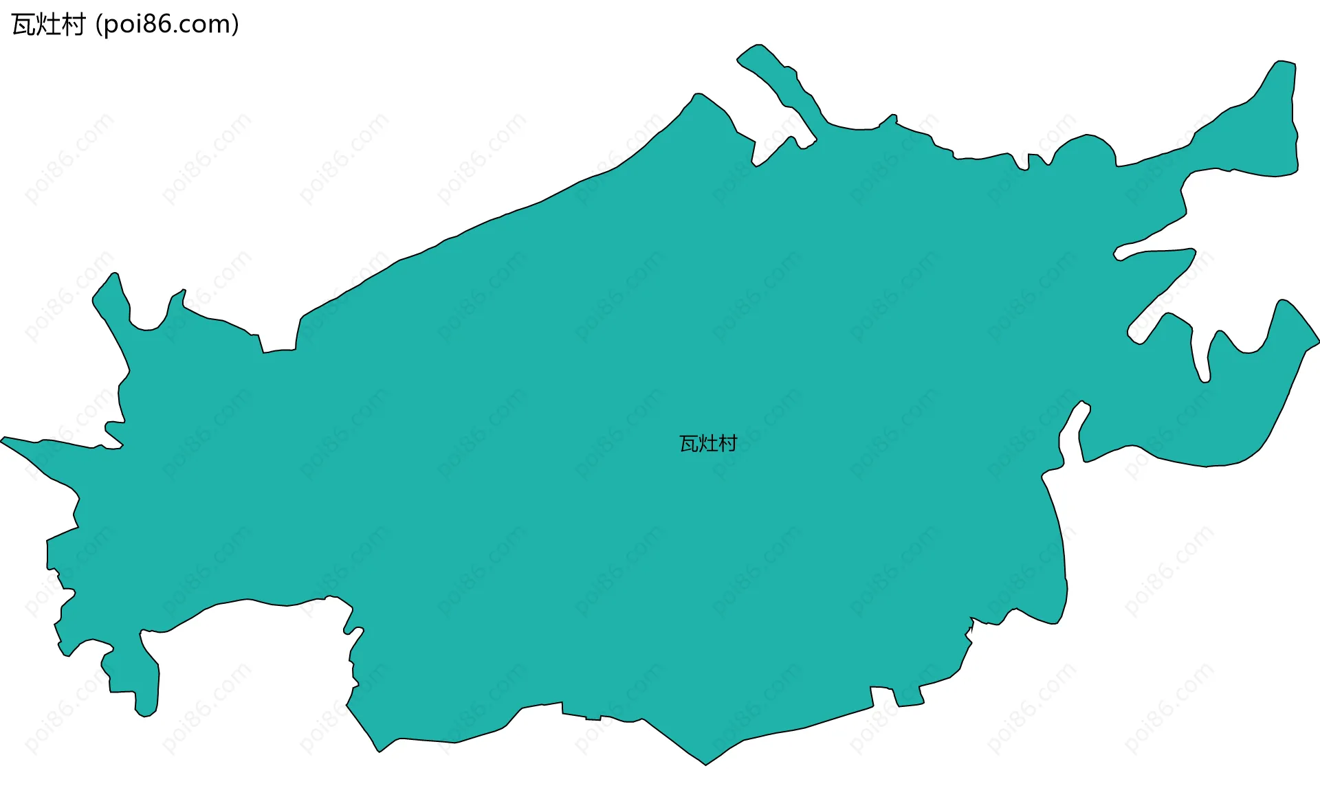 瓦灶村边界地图