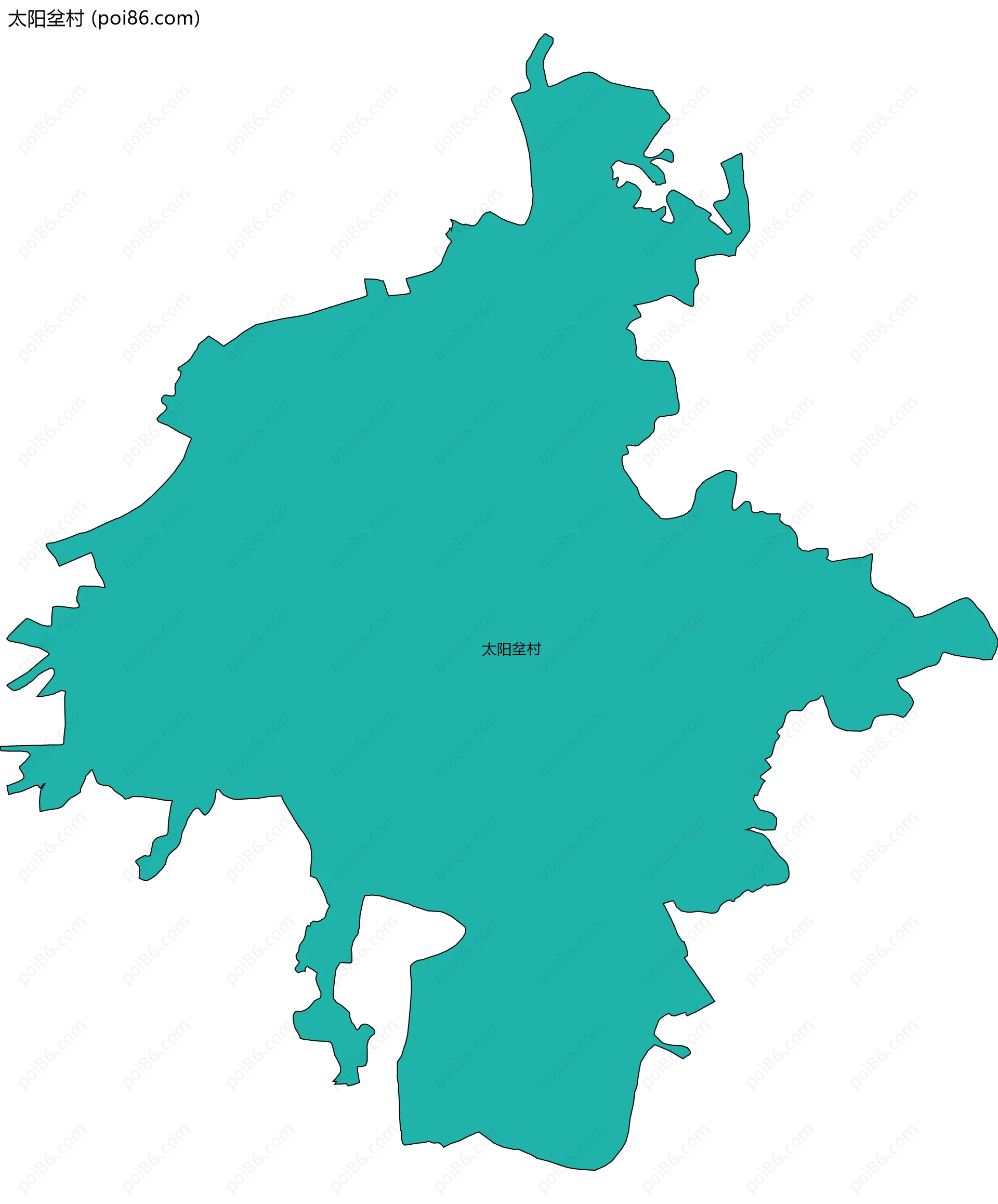 太阳坌村边界地图