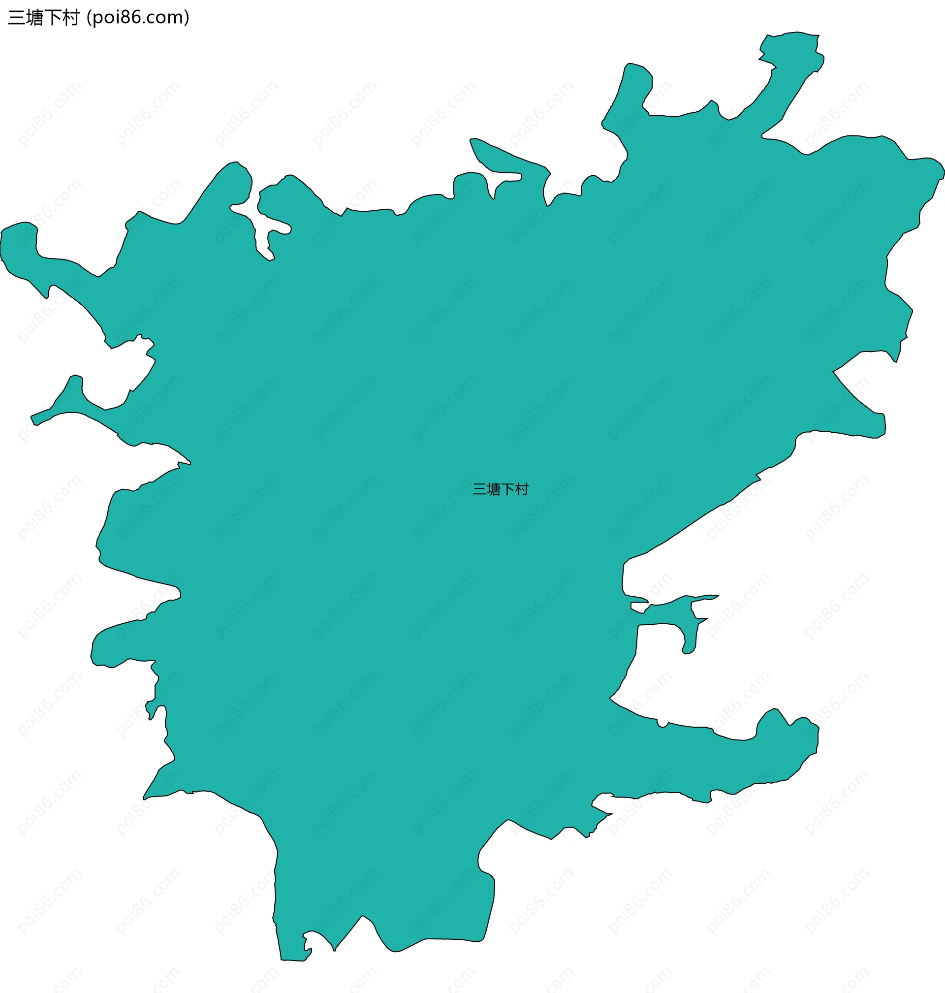 三塘下村边界地图