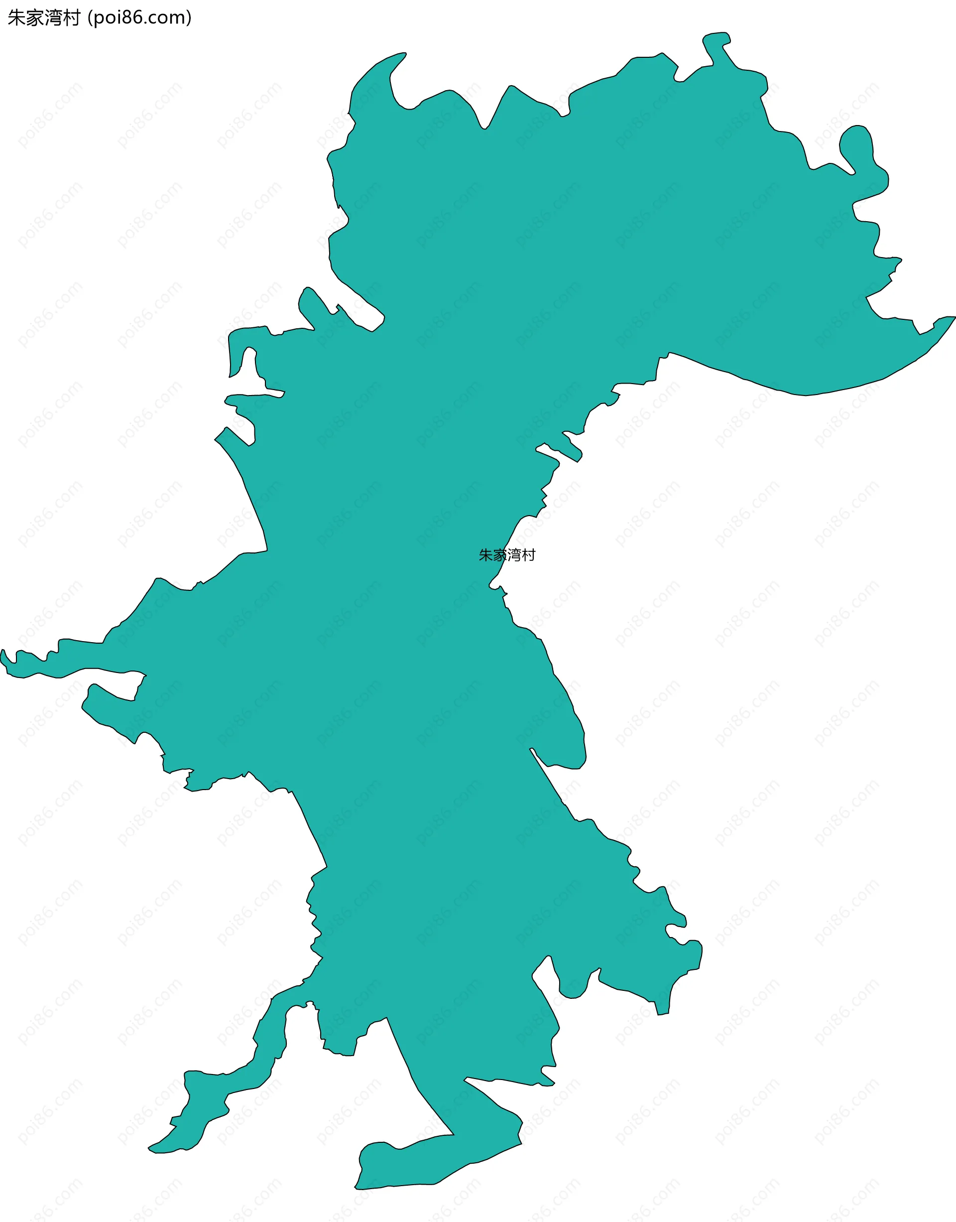 朱家湾村边界地图