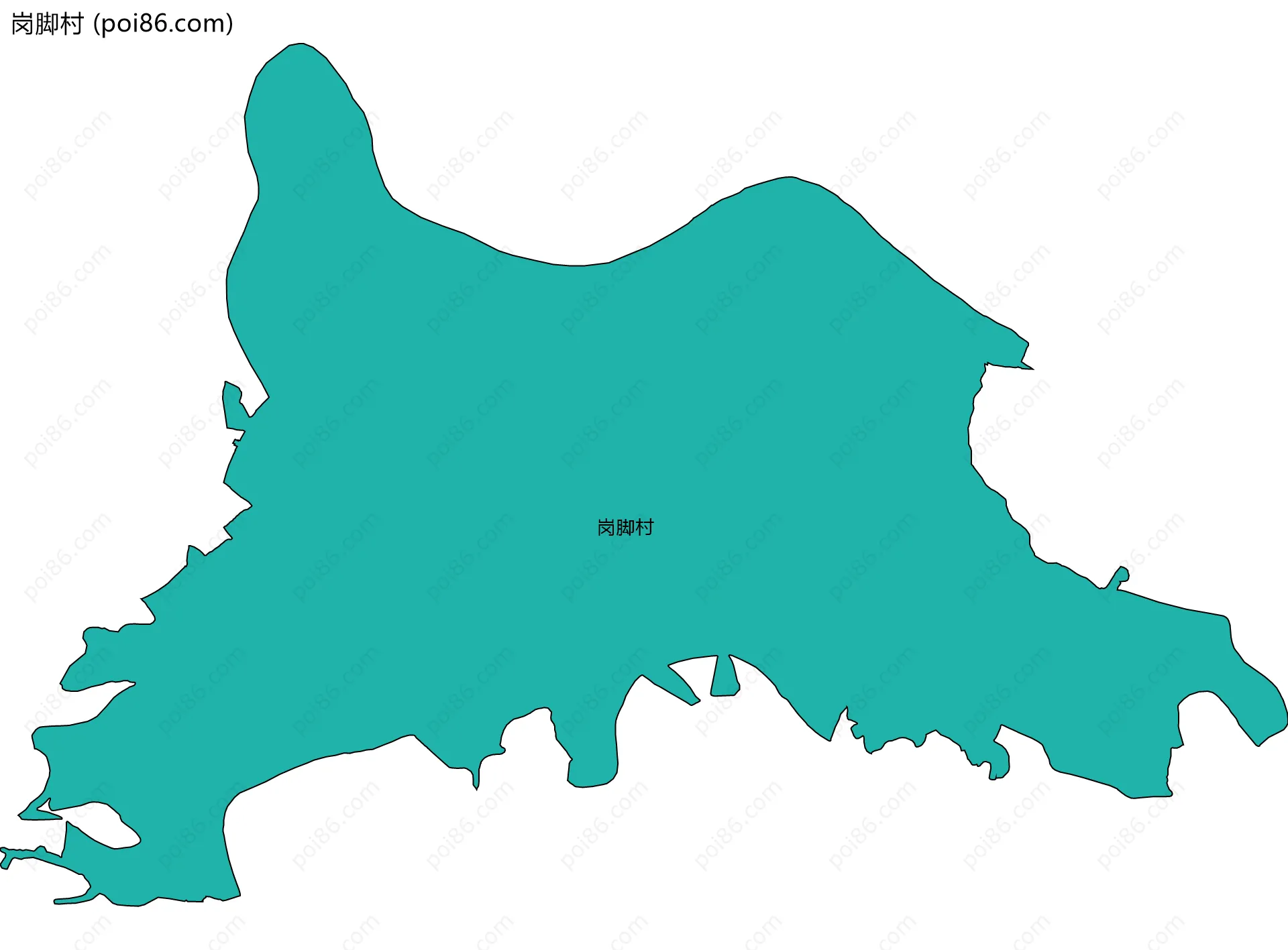 岗脚村边界地图