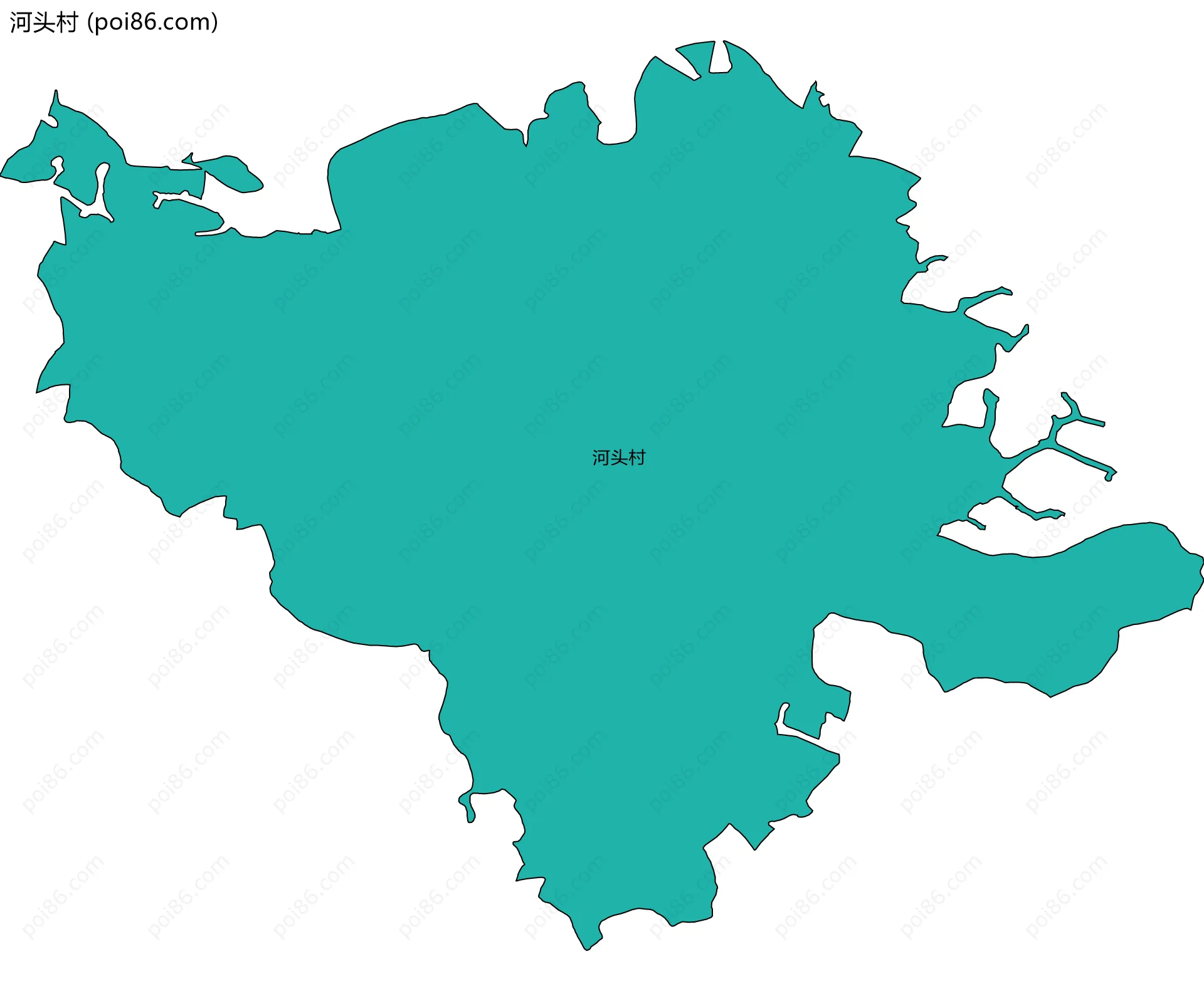 河头村边界地图