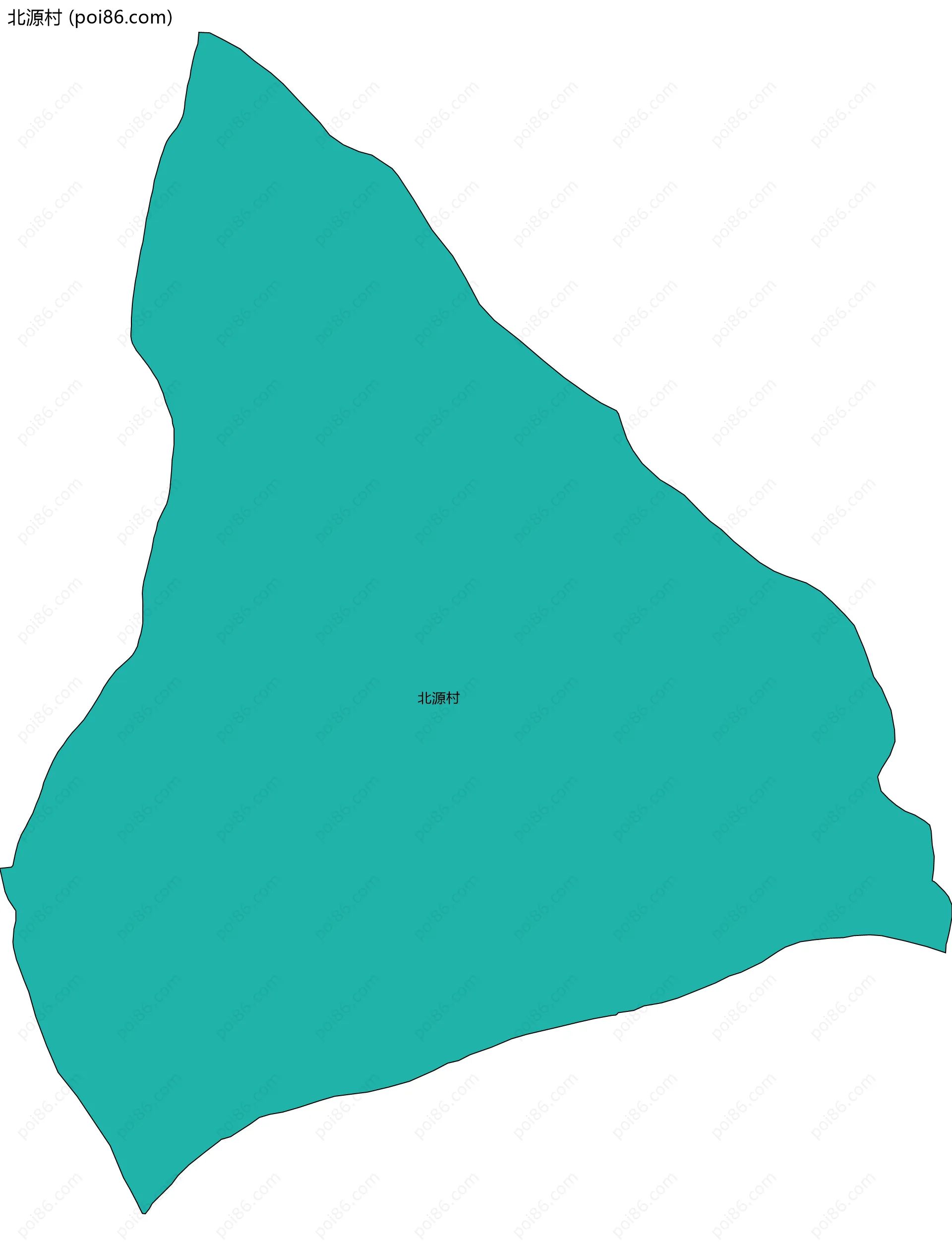 北源村边界地图