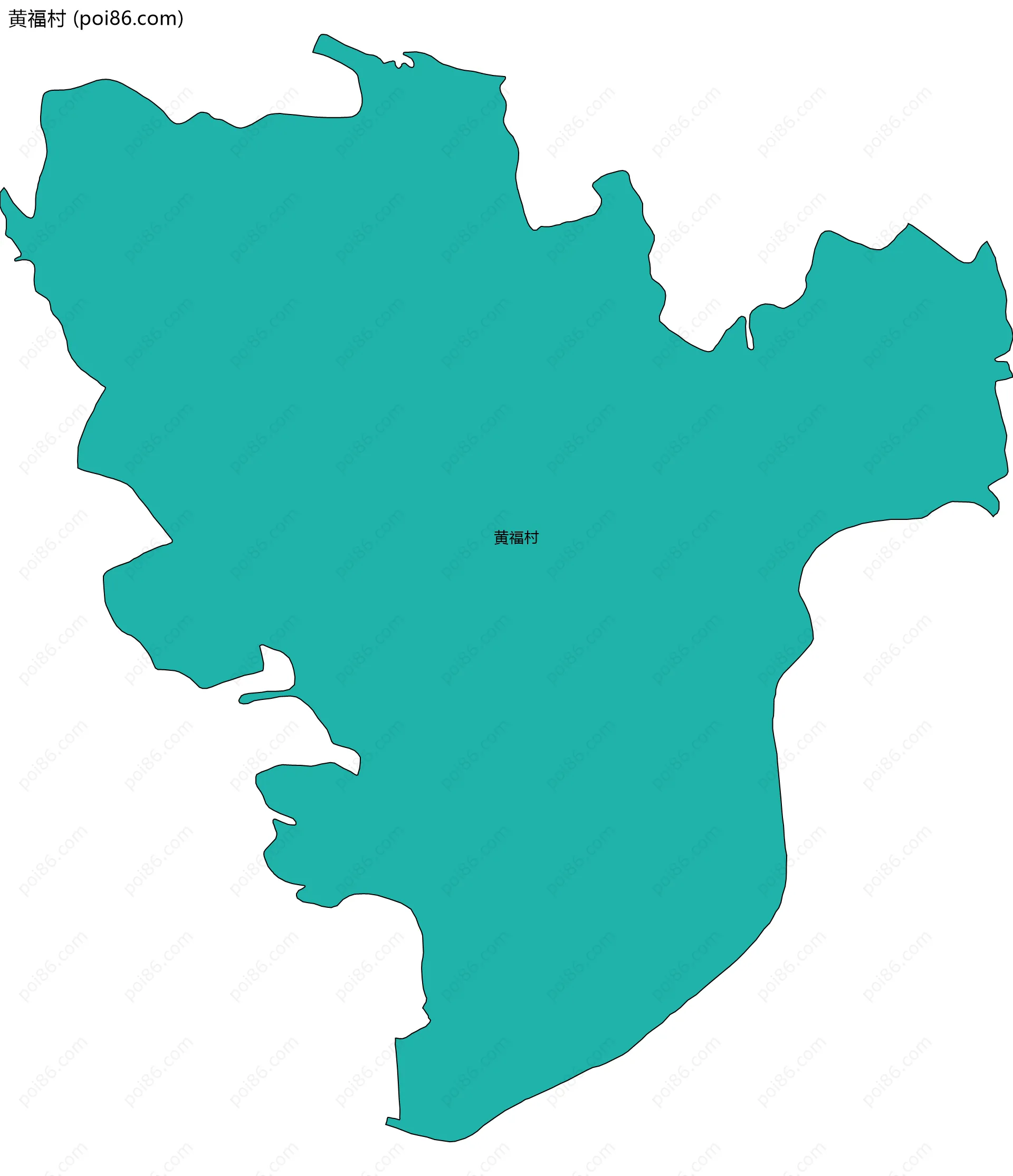 黄福村边界地图