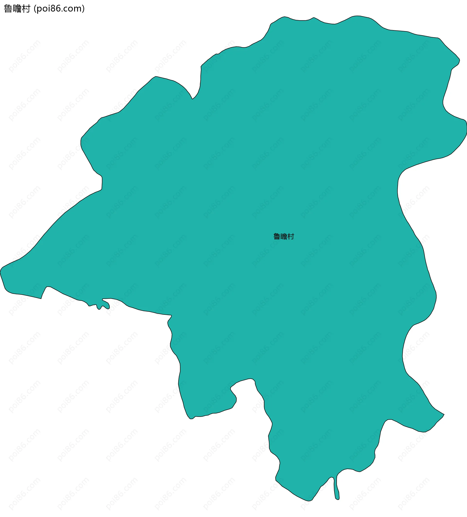 鲁瞻村边界地图