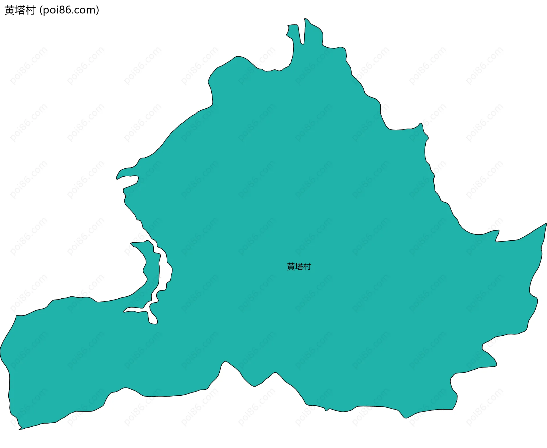 黄塔村边界地图