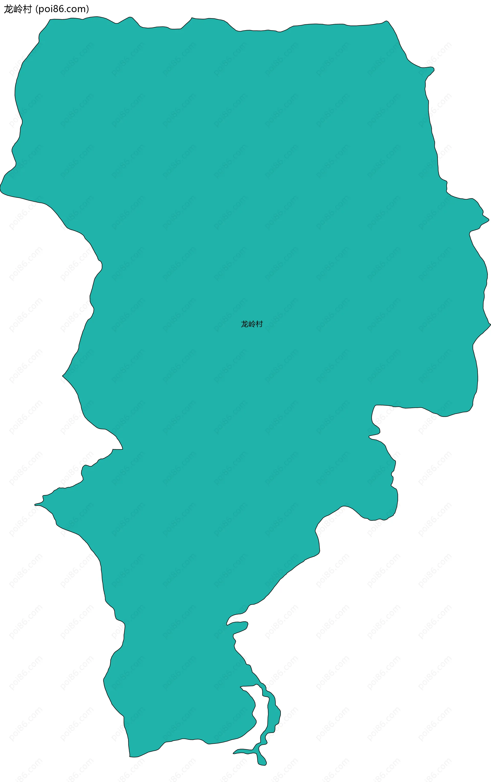 龙岭村边界地图