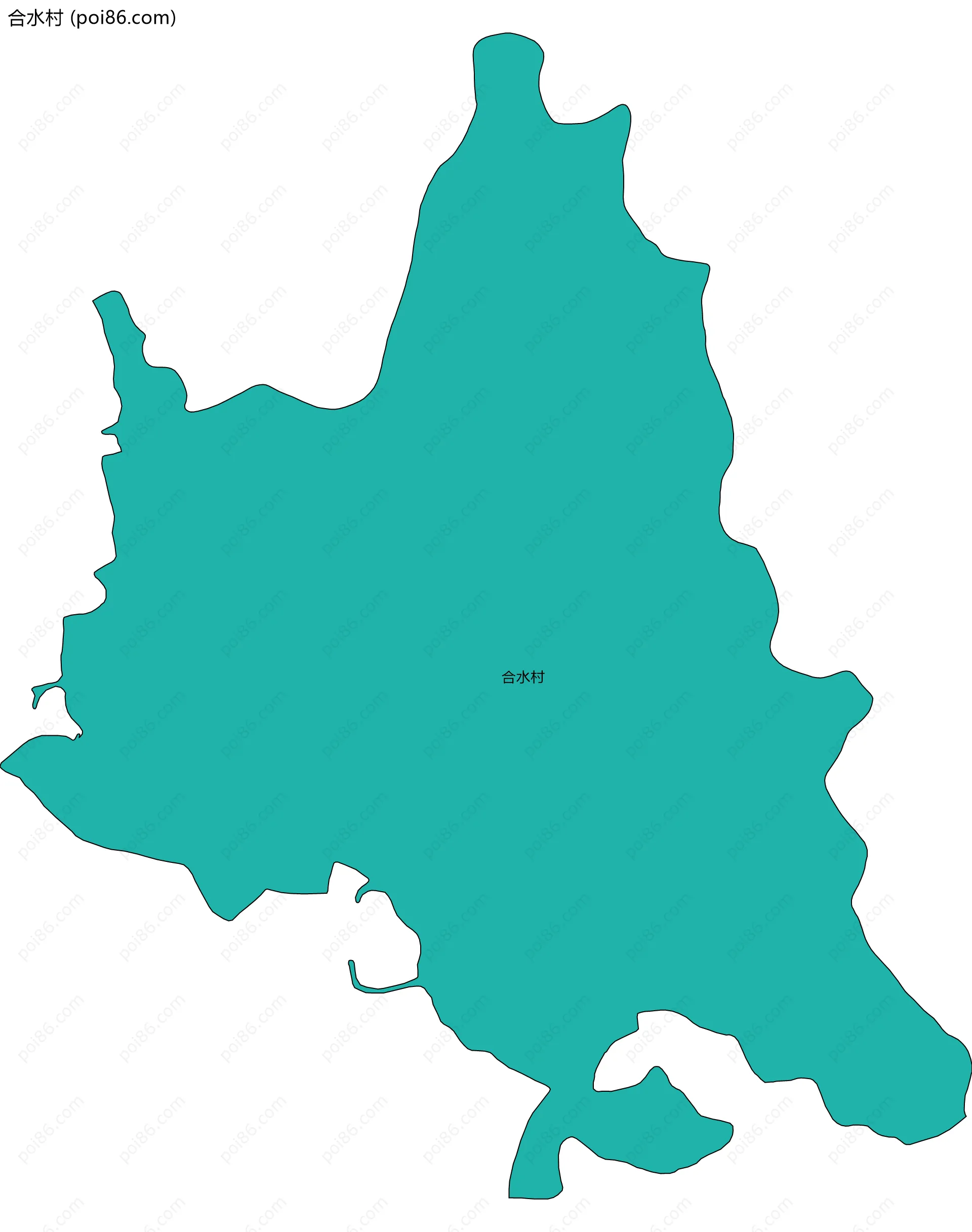 合水村边界地图