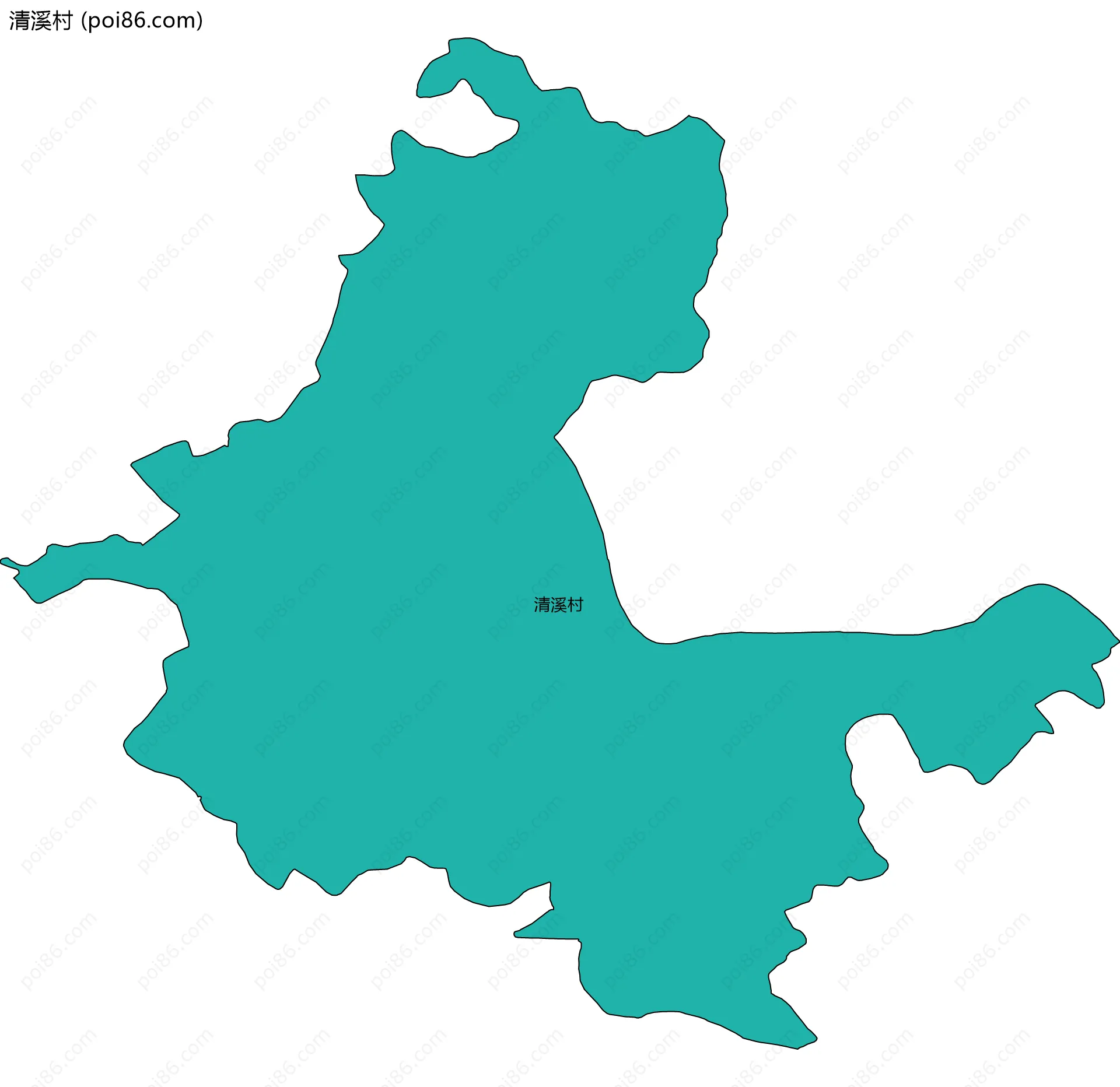 清溪村边界地图
