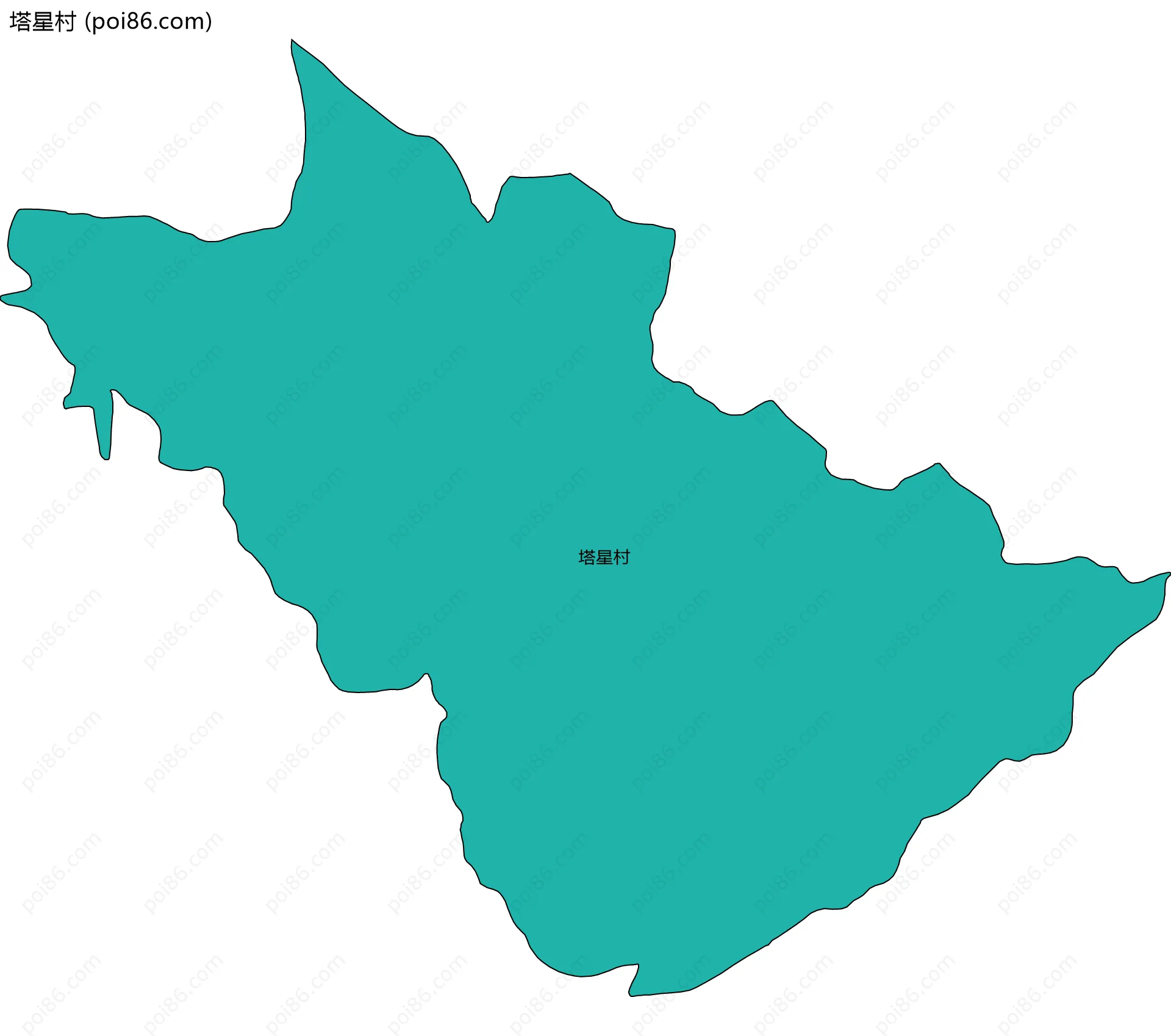 塔星村边界地图