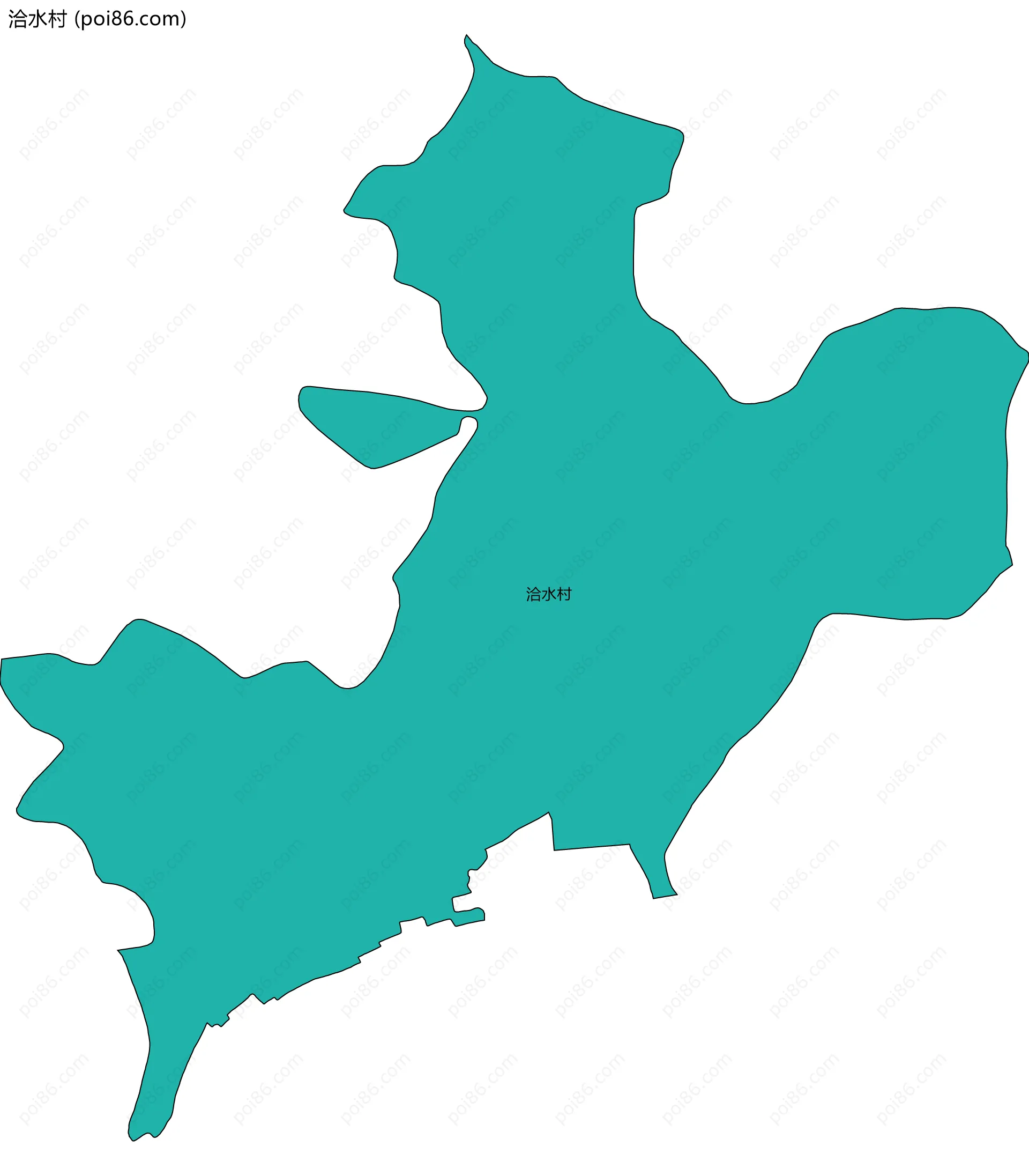 洽水村边界地图