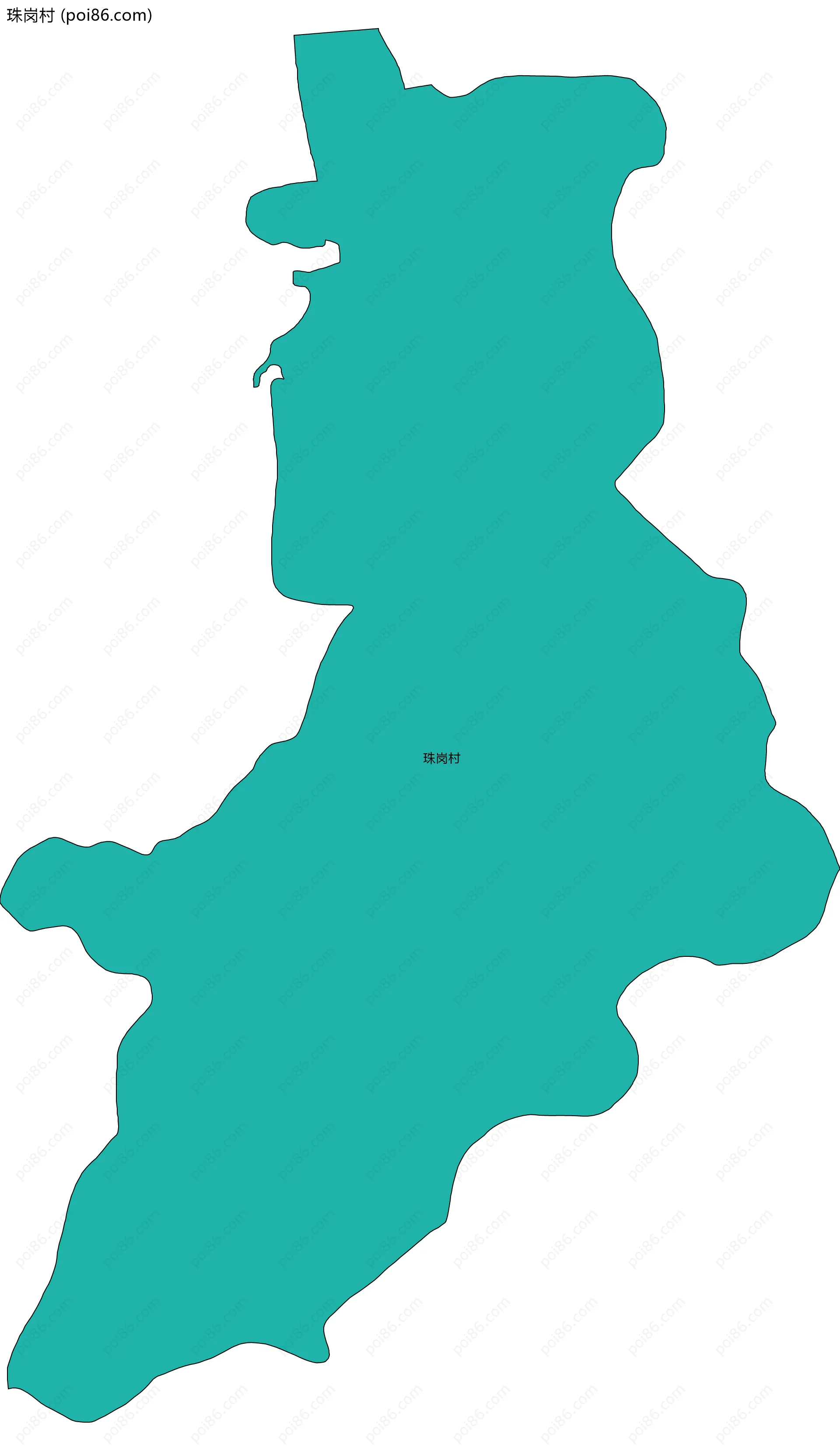 珠岗村边界地图