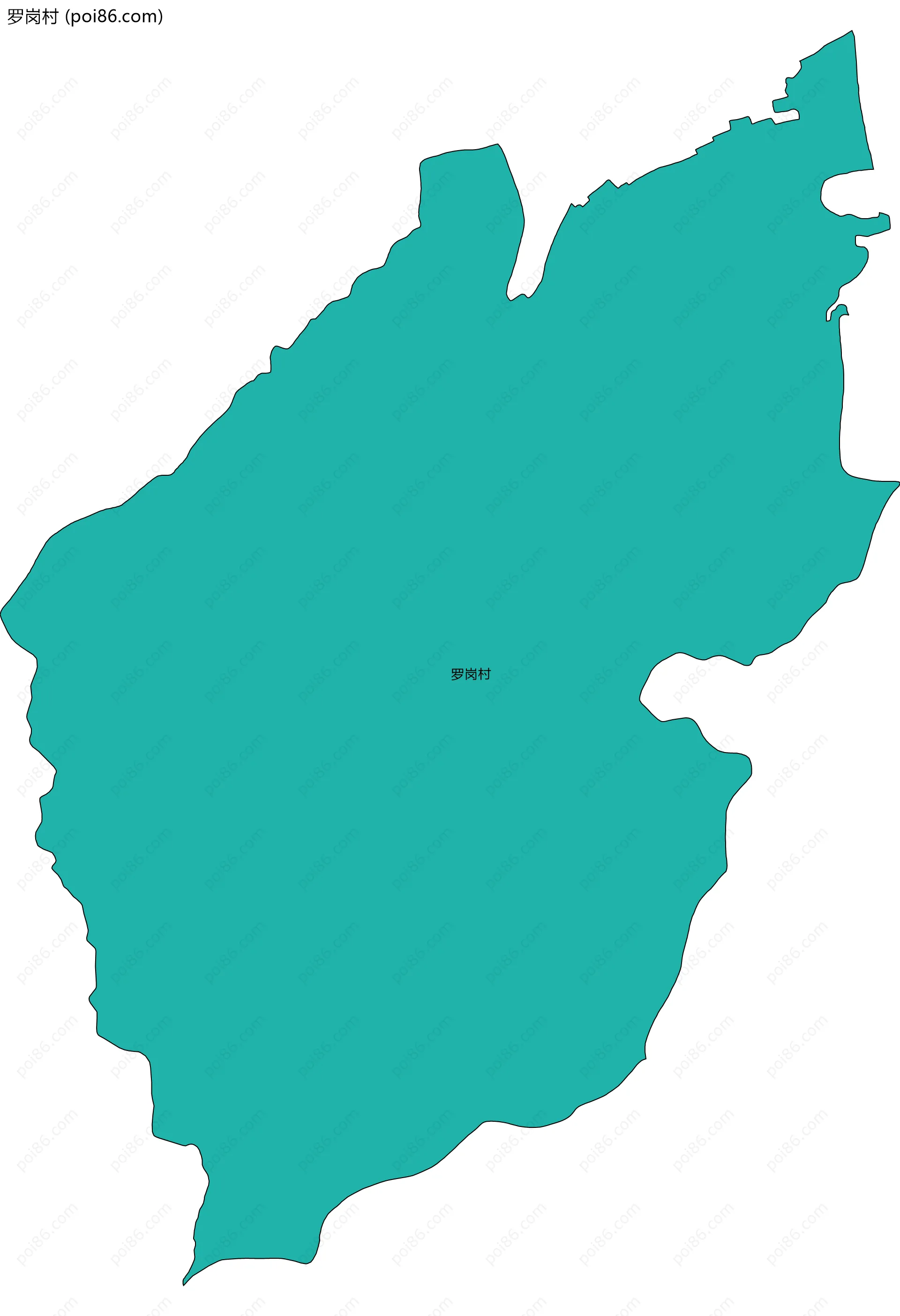 罗岗村边界地图