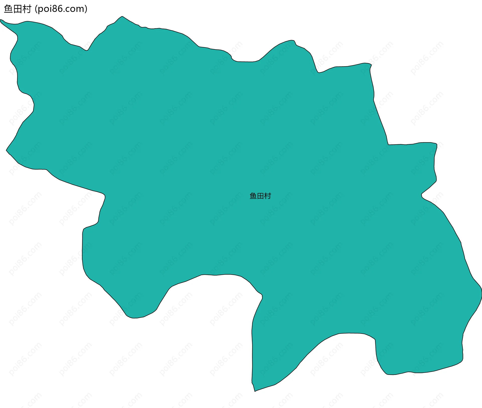 鱼田村边界地图