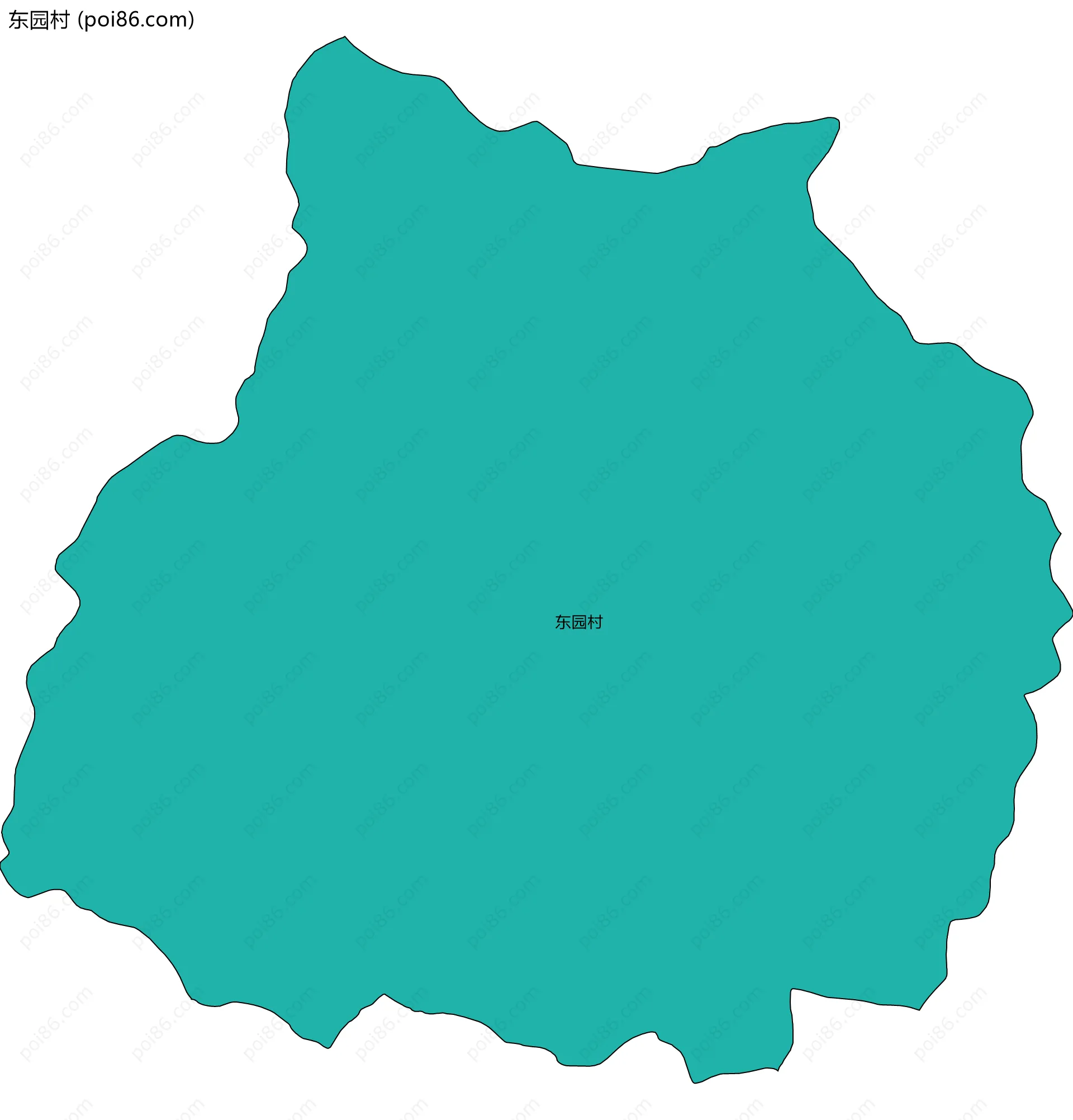 东园村边界地图