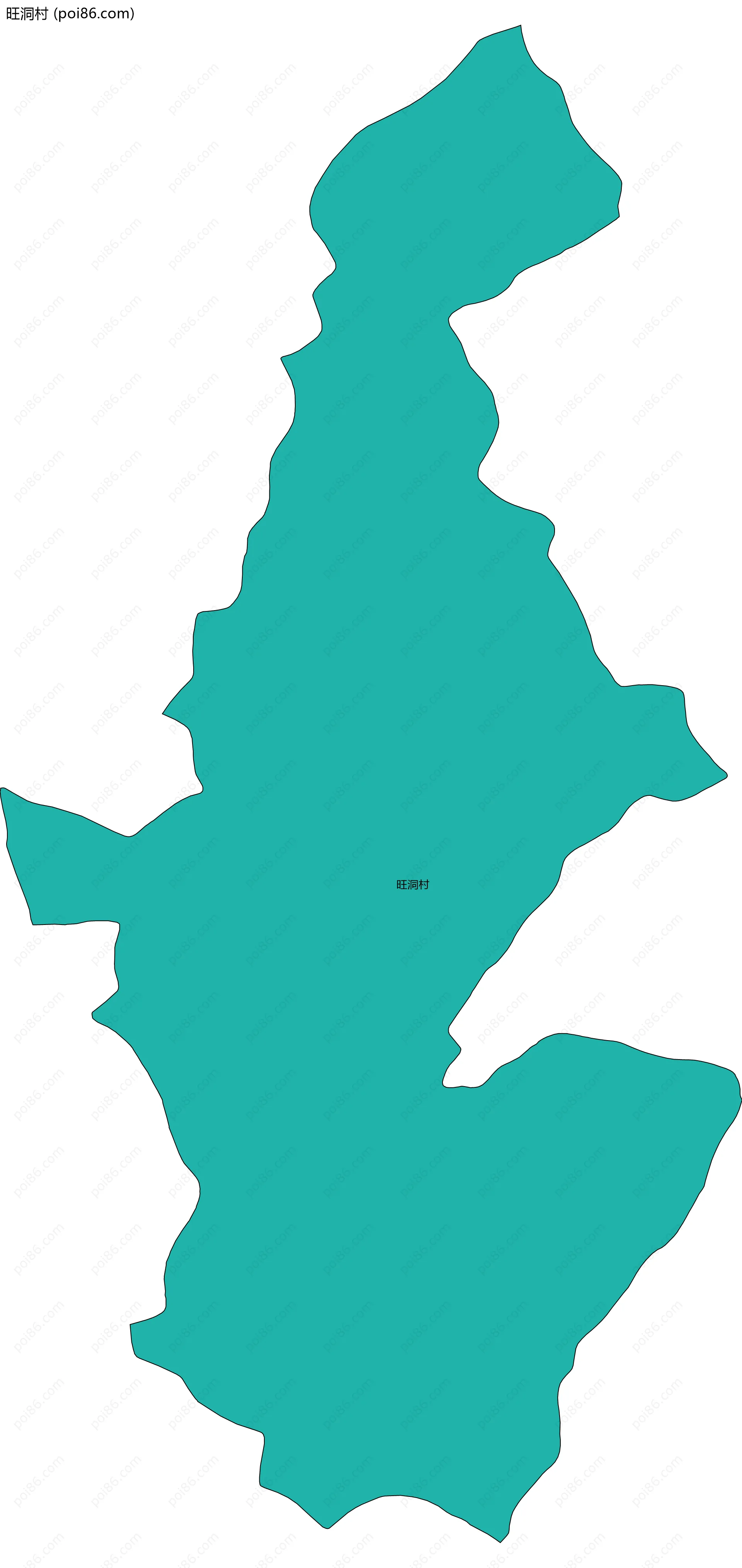 旺洞村边界地图