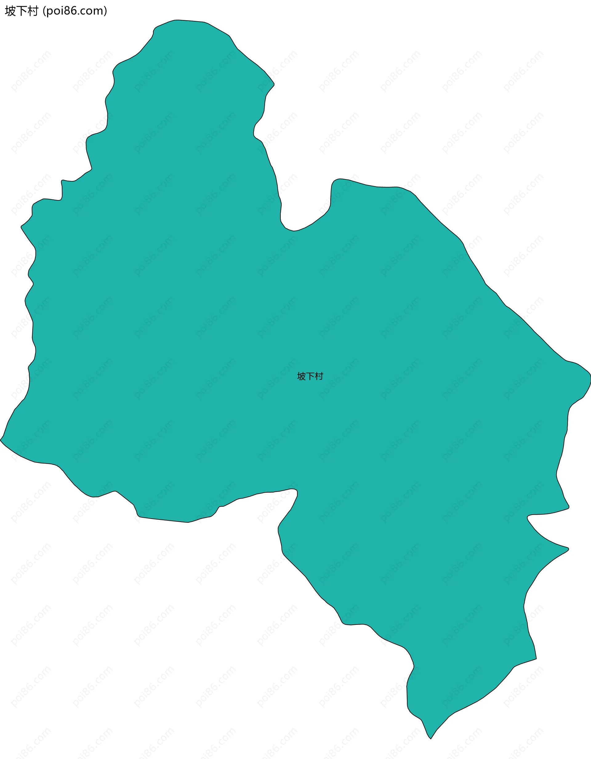 坡下村边界地图