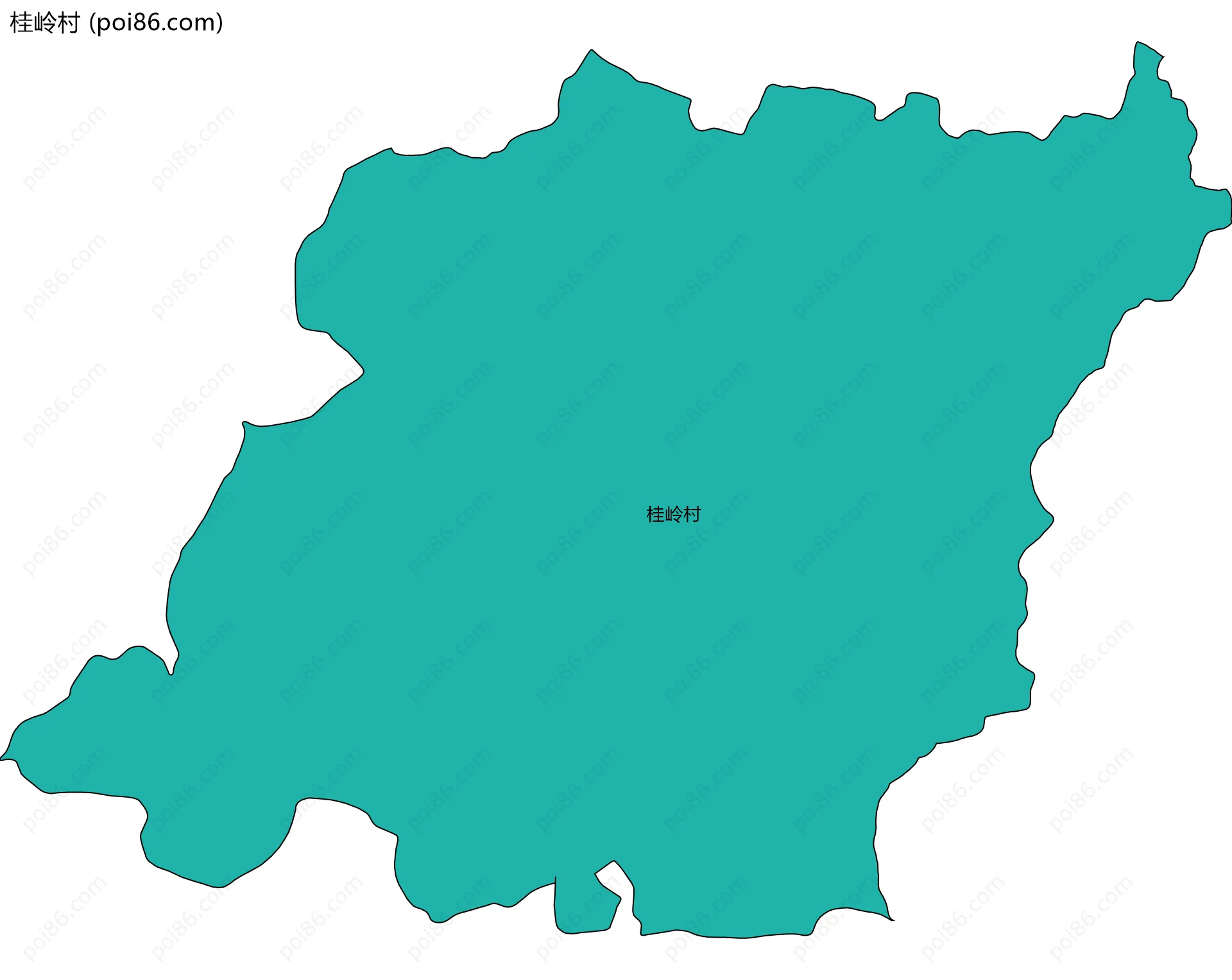 桂岭村边界地图