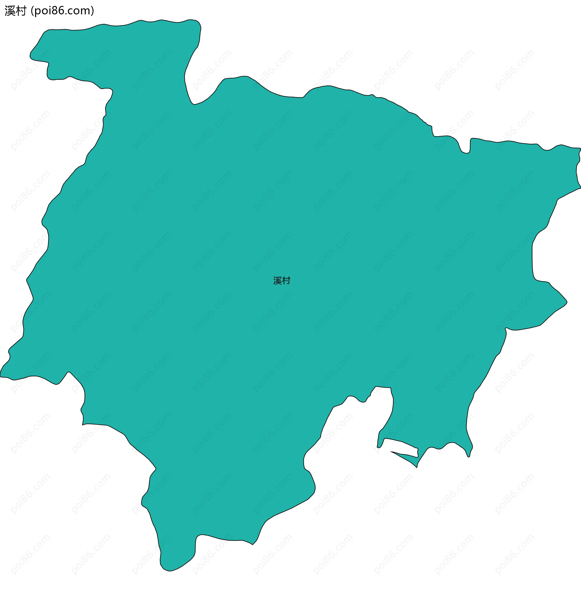 溪村边界地图