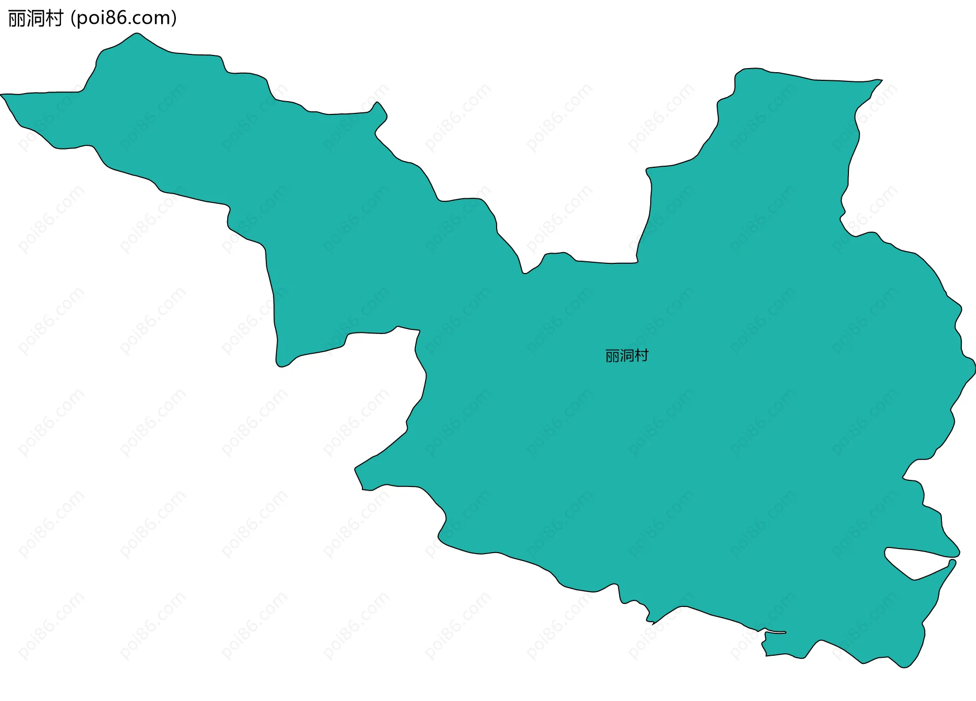 丽洞村边界地图
