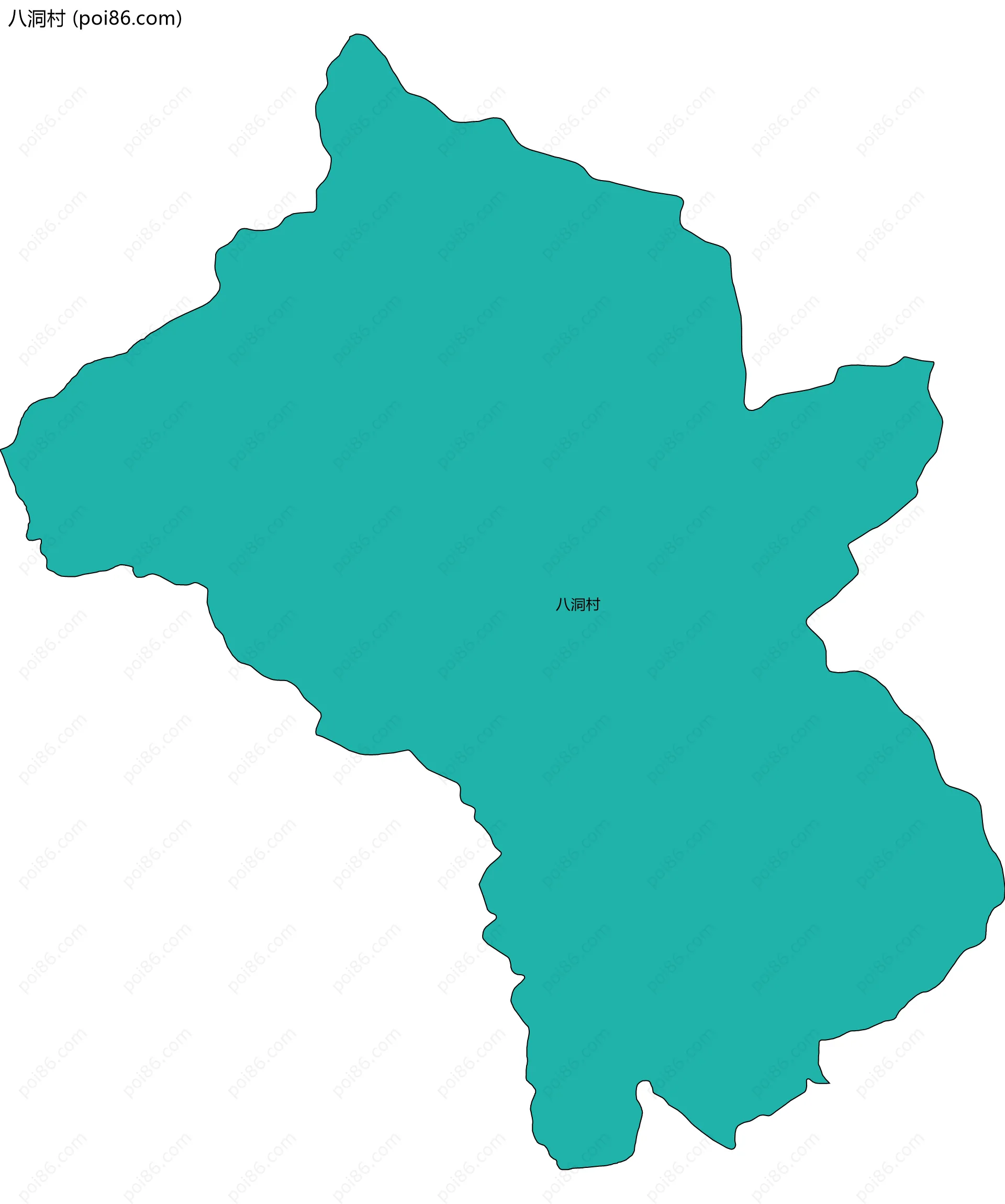 八洞村边界地图