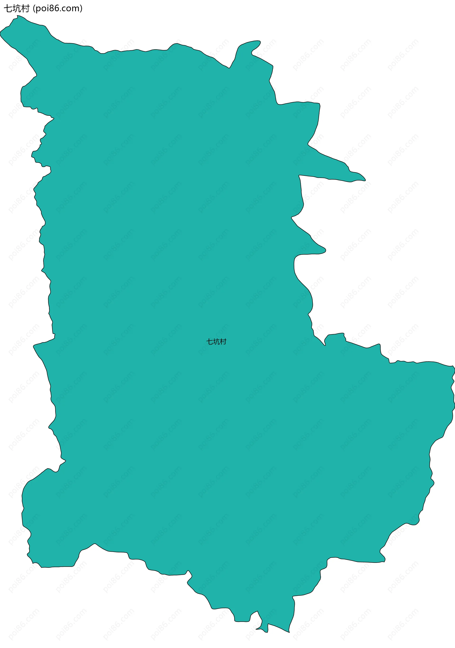 七坑村边界地图