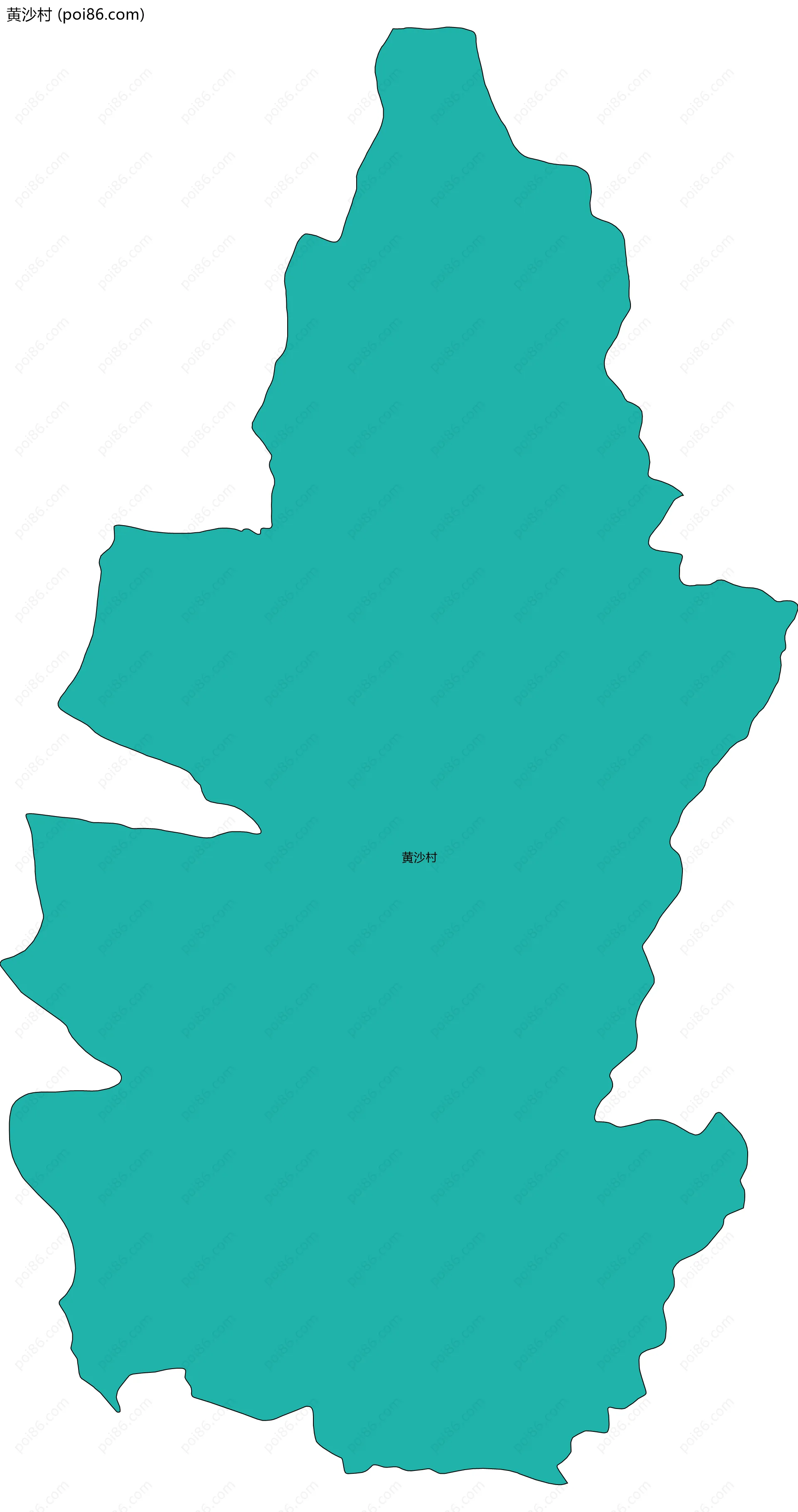 黄沙村边界地图