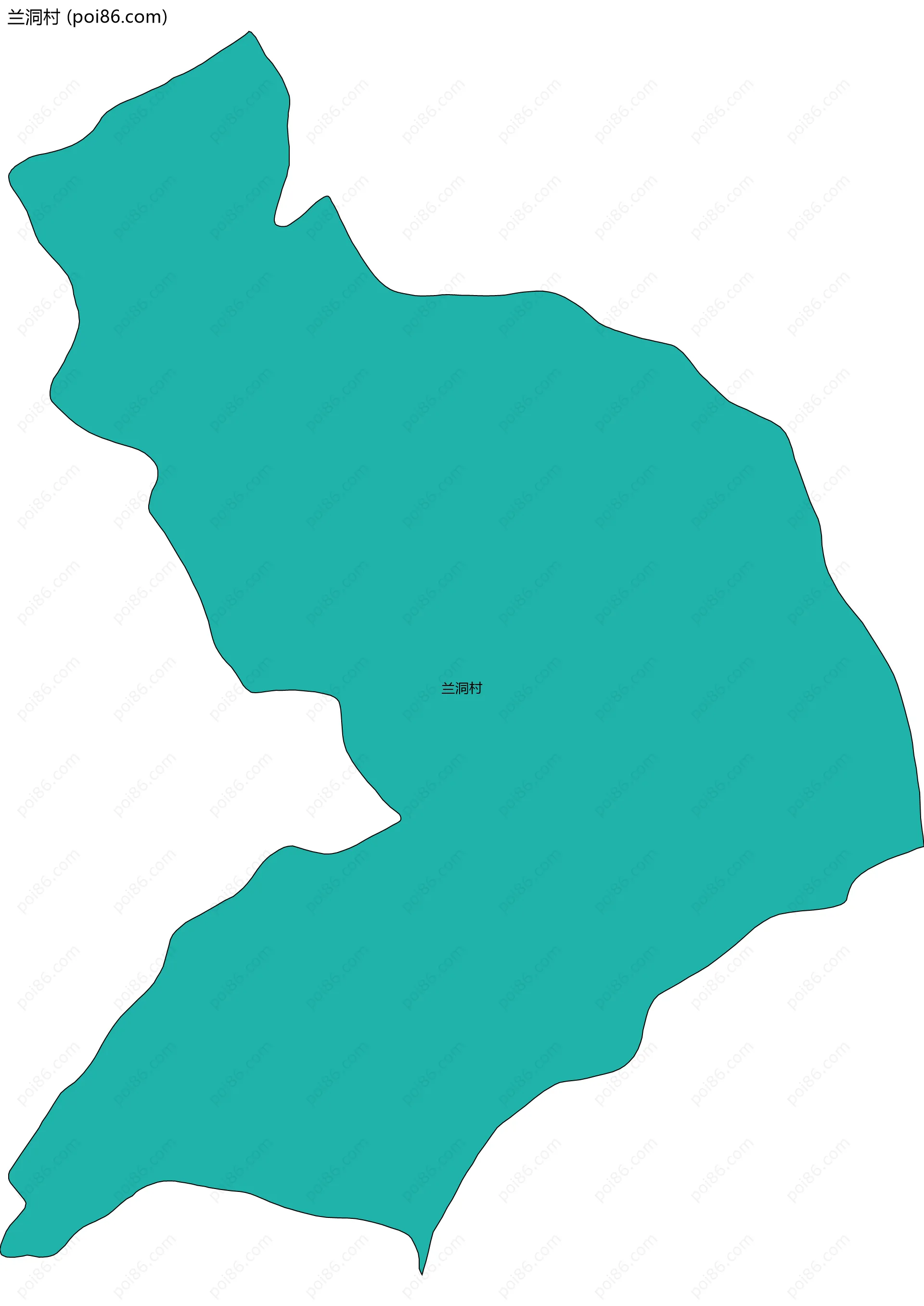 兰洞村边界地图