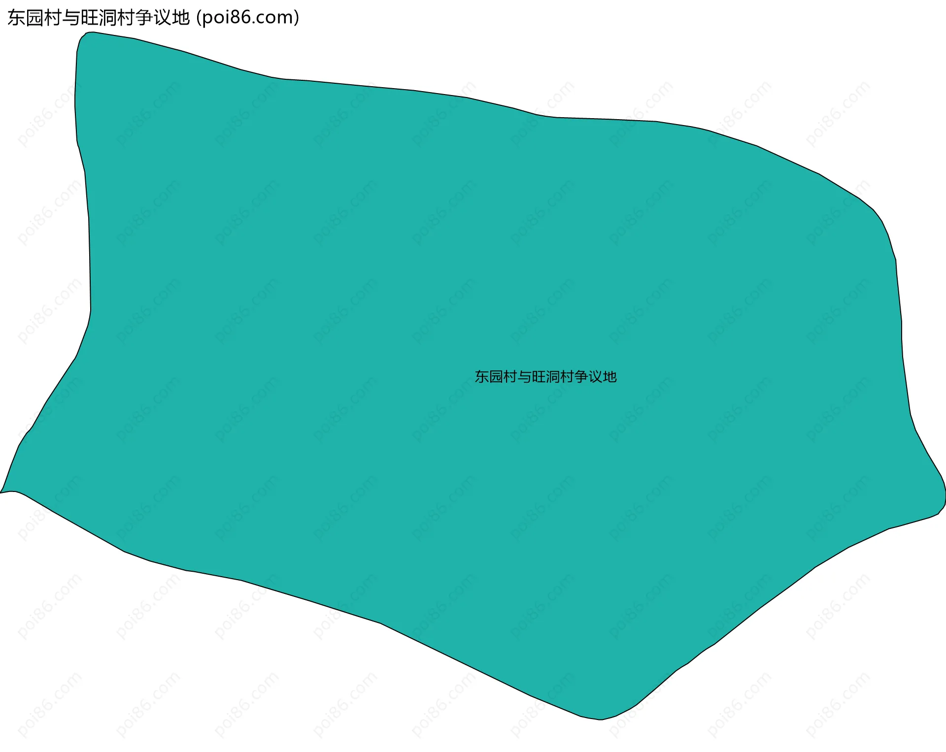 东园村与旺洞村争议地边界地图