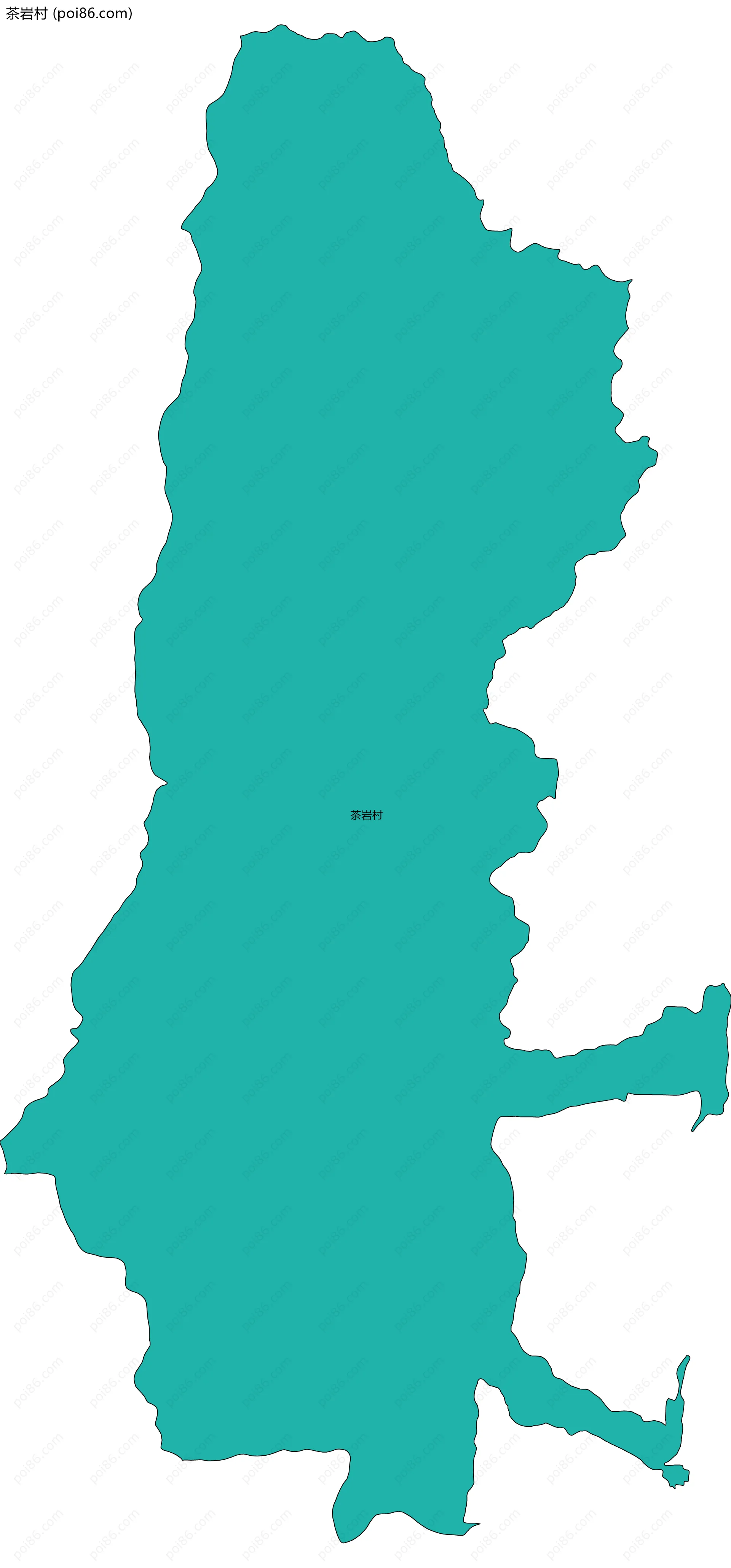 茶岩村边界地图