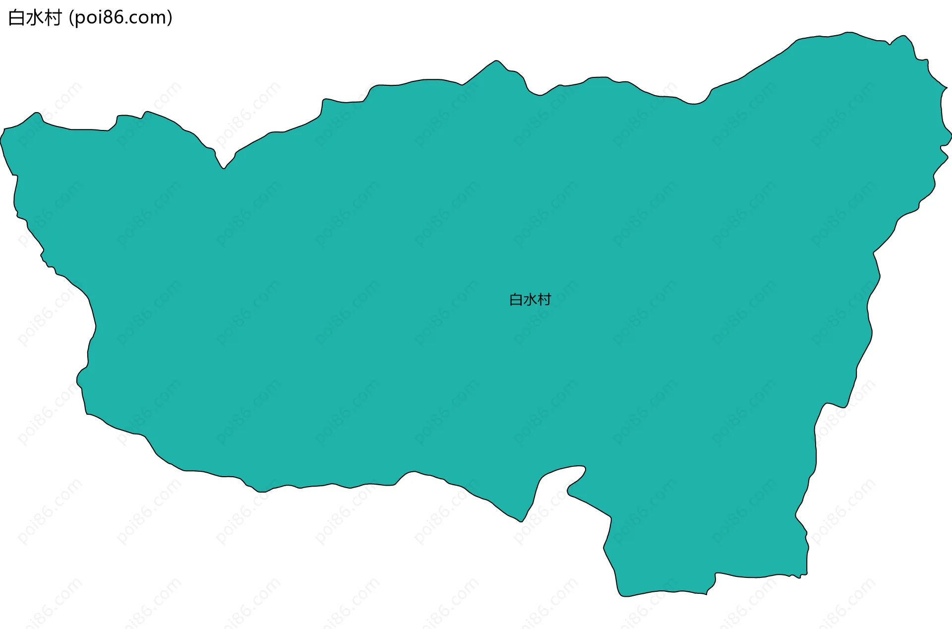 白水村边界地图