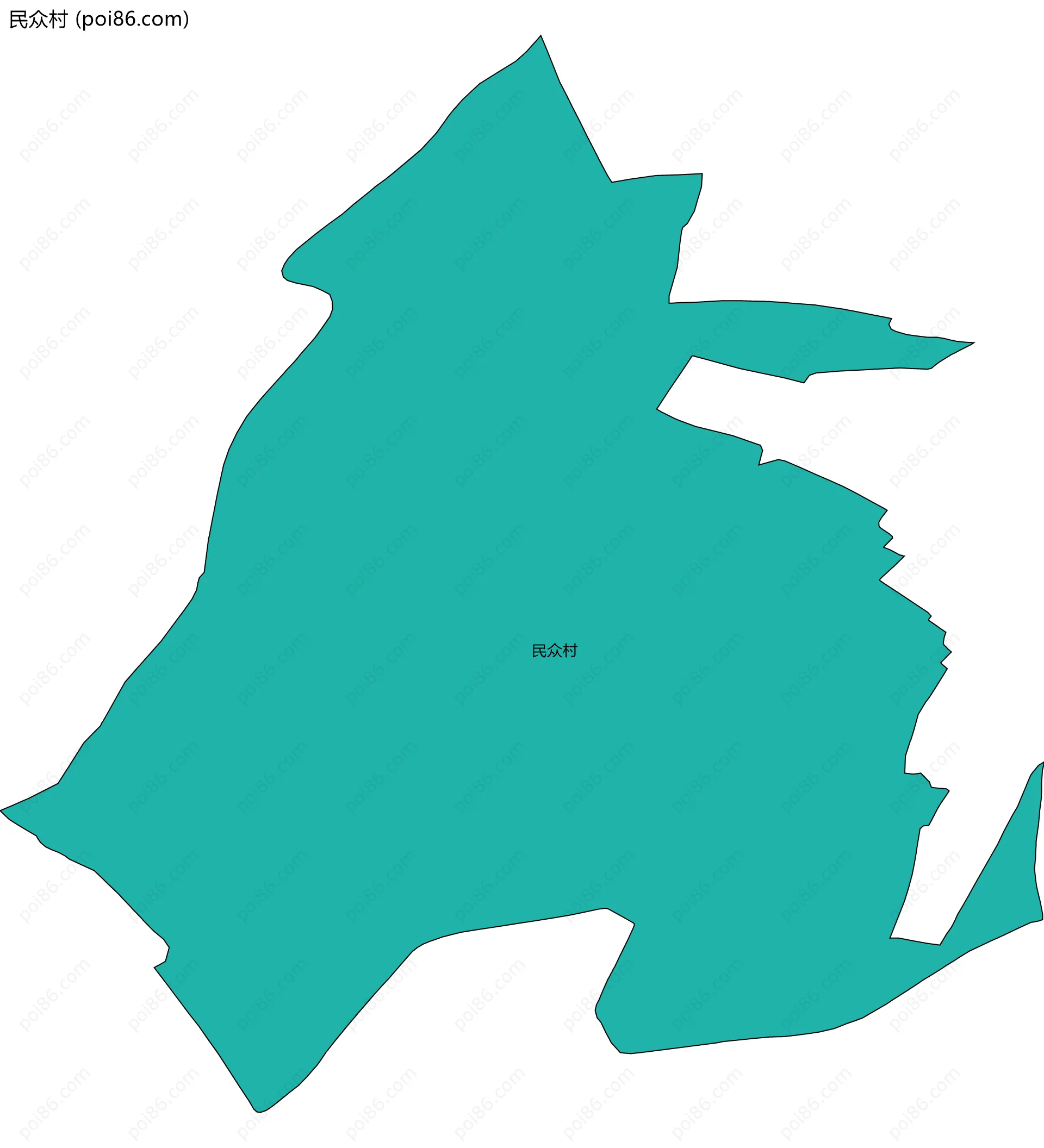 民众村边界地图