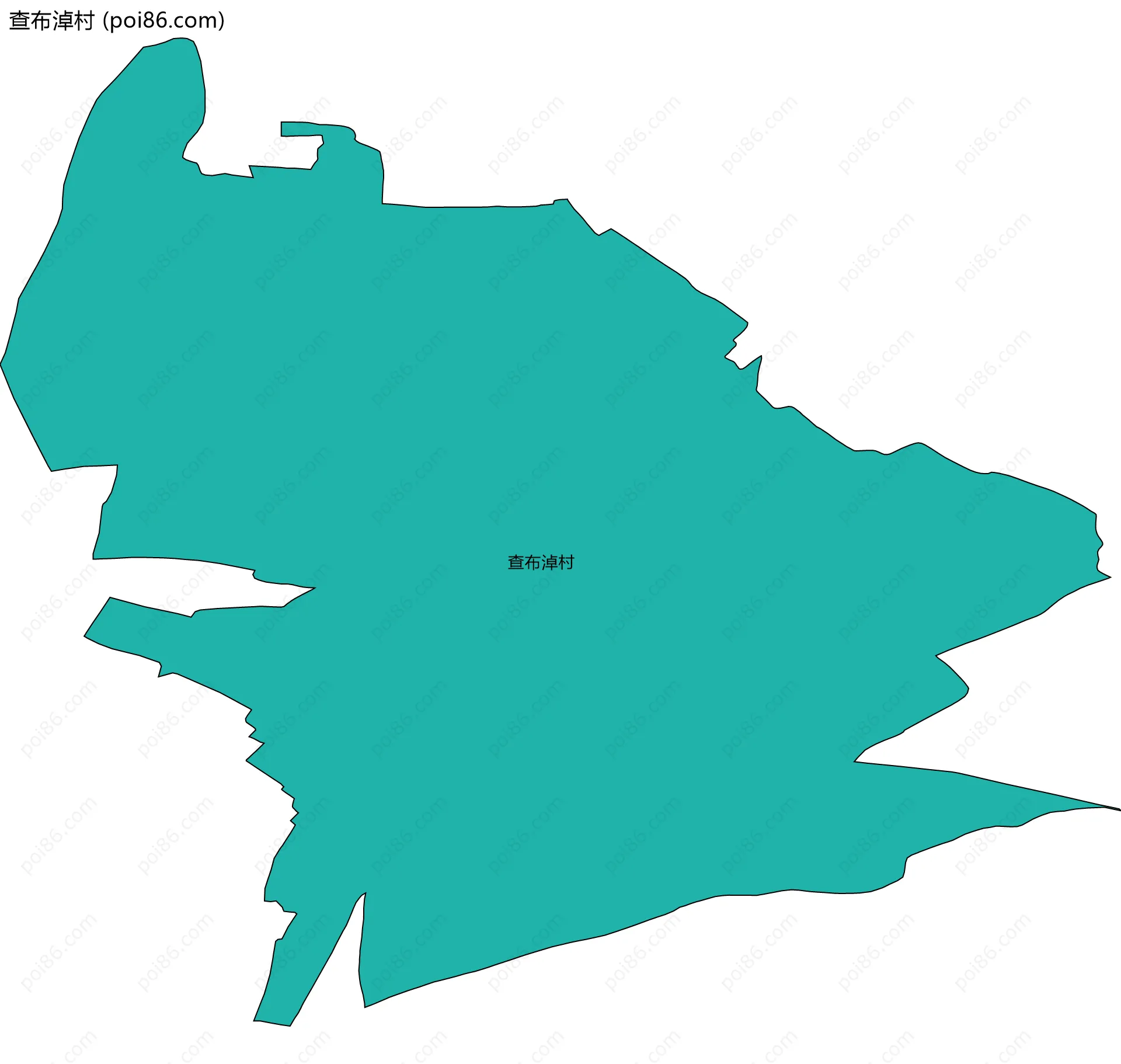 查布淖村边界地图