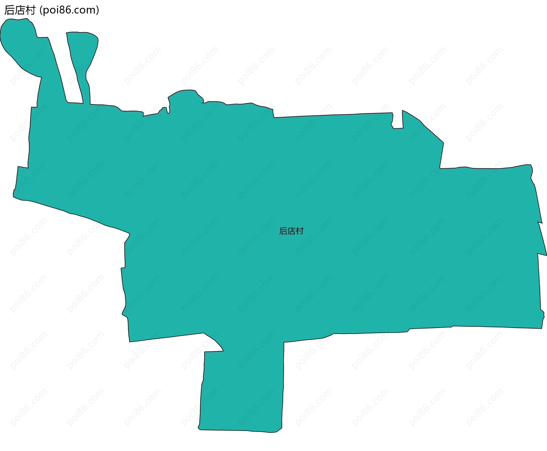 后店村边界地图