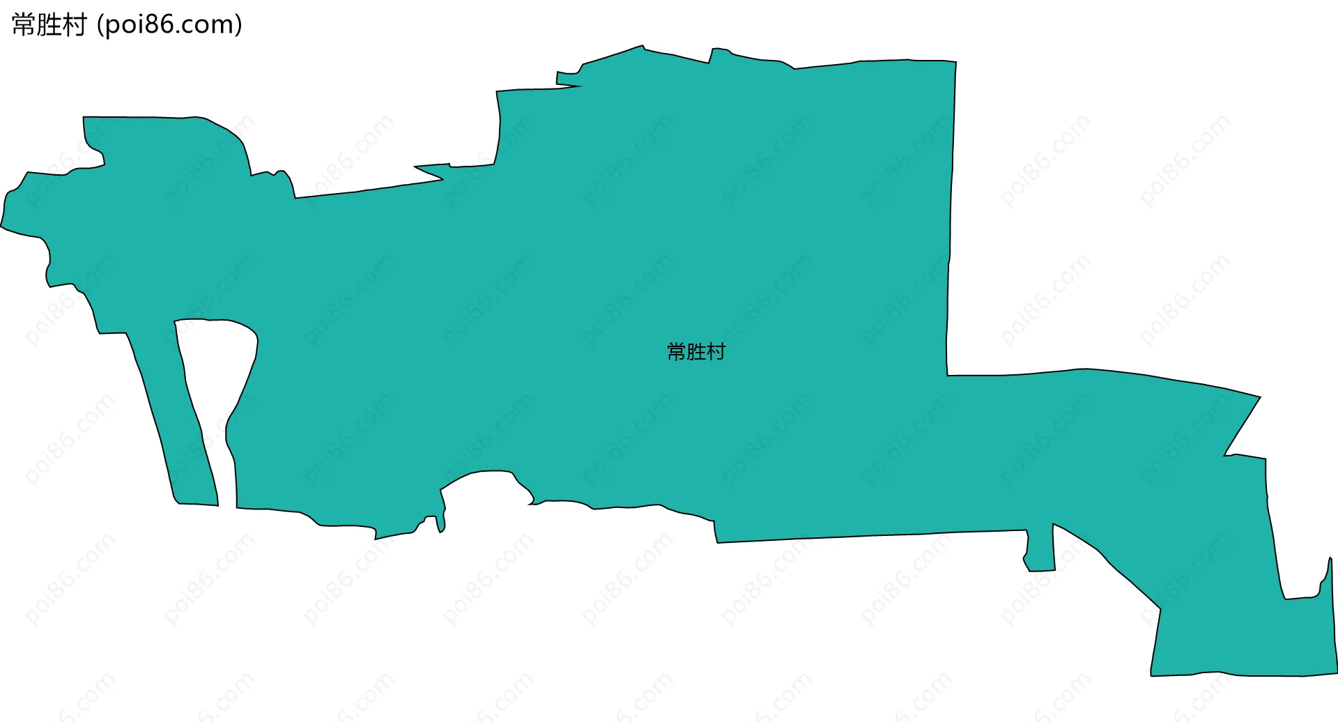 常胜村边界地图