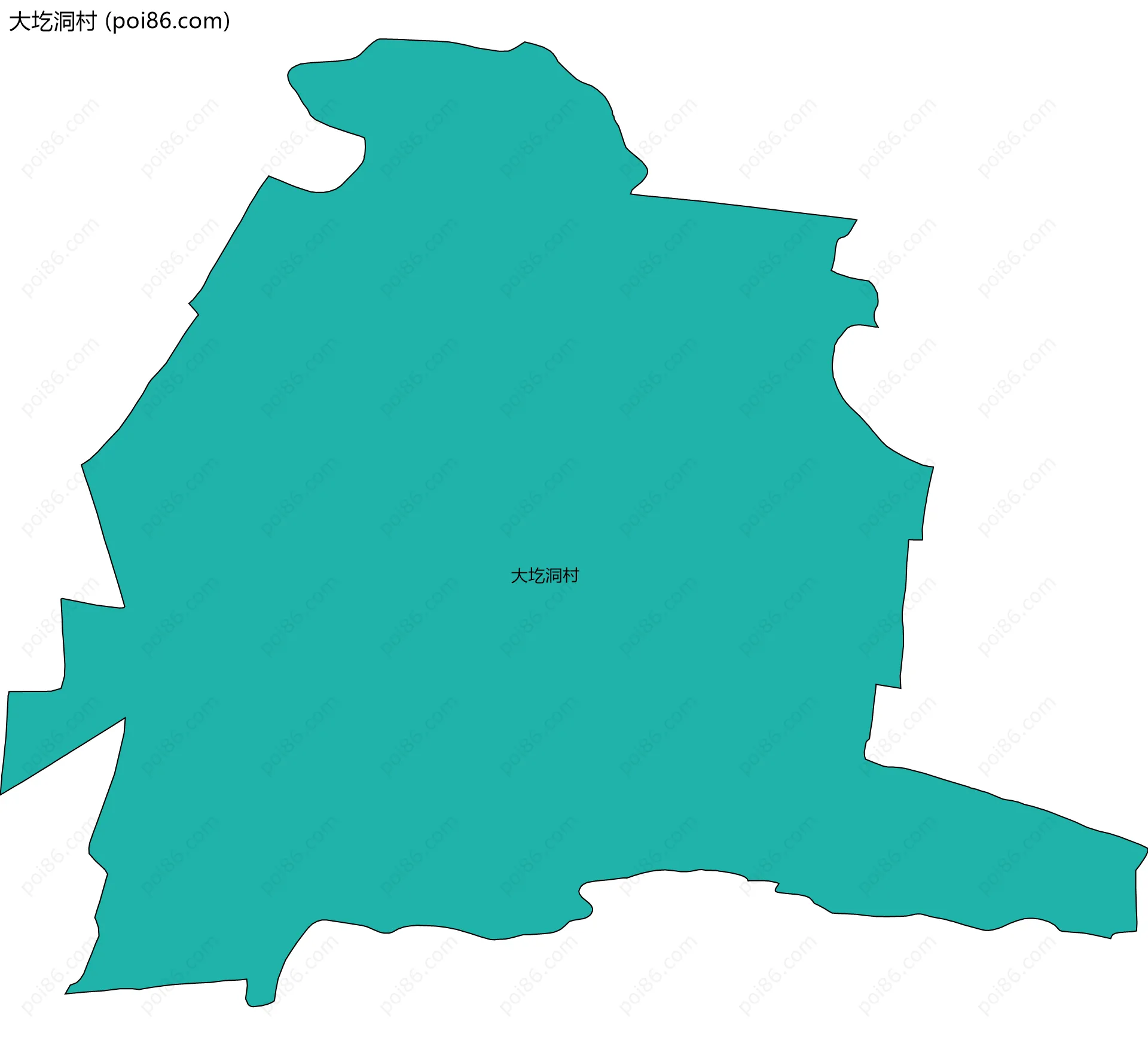 大圪洞村边界地图