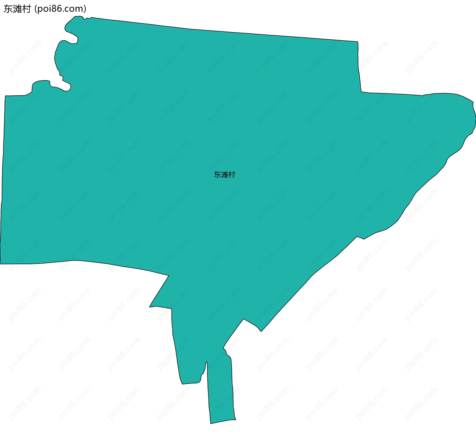东滩村边界地图
