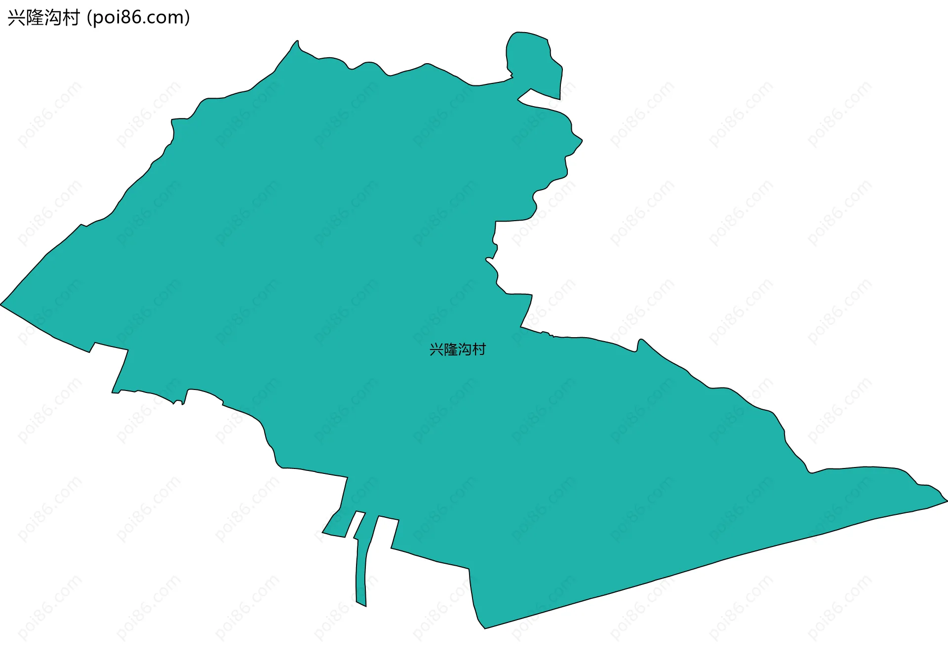 兴隆沟村边界地图