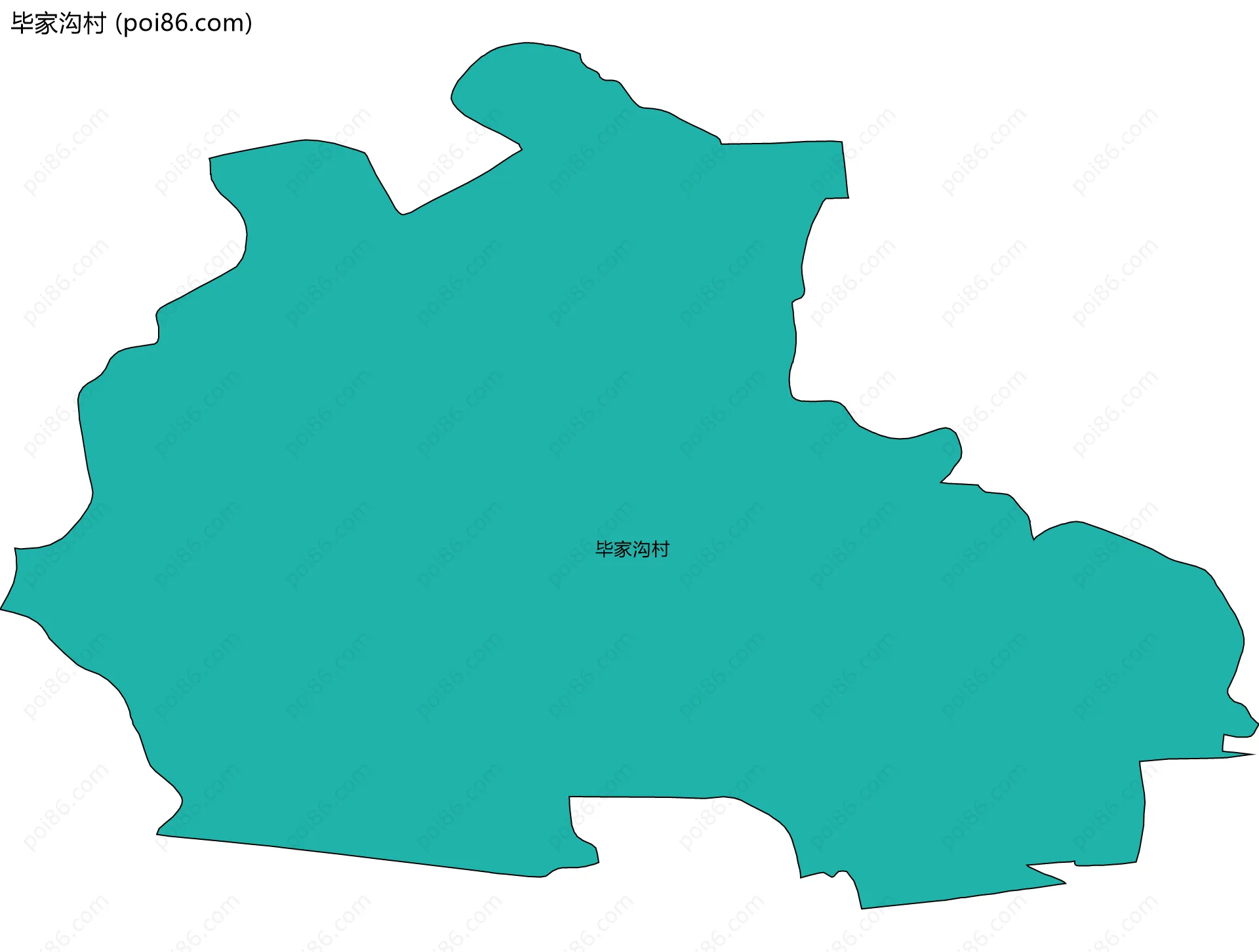 毕家沟村边界地图
