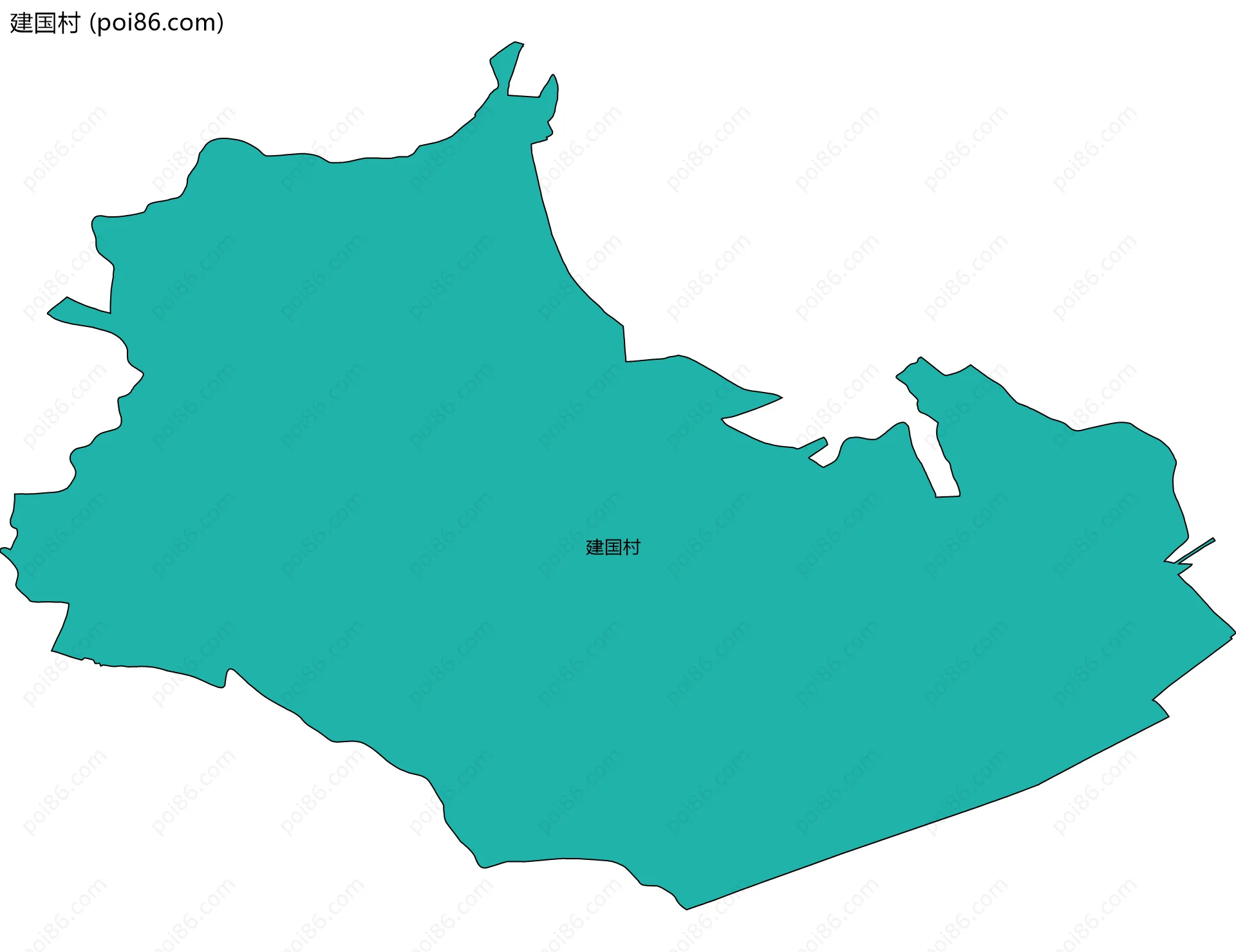 建国村边界地图