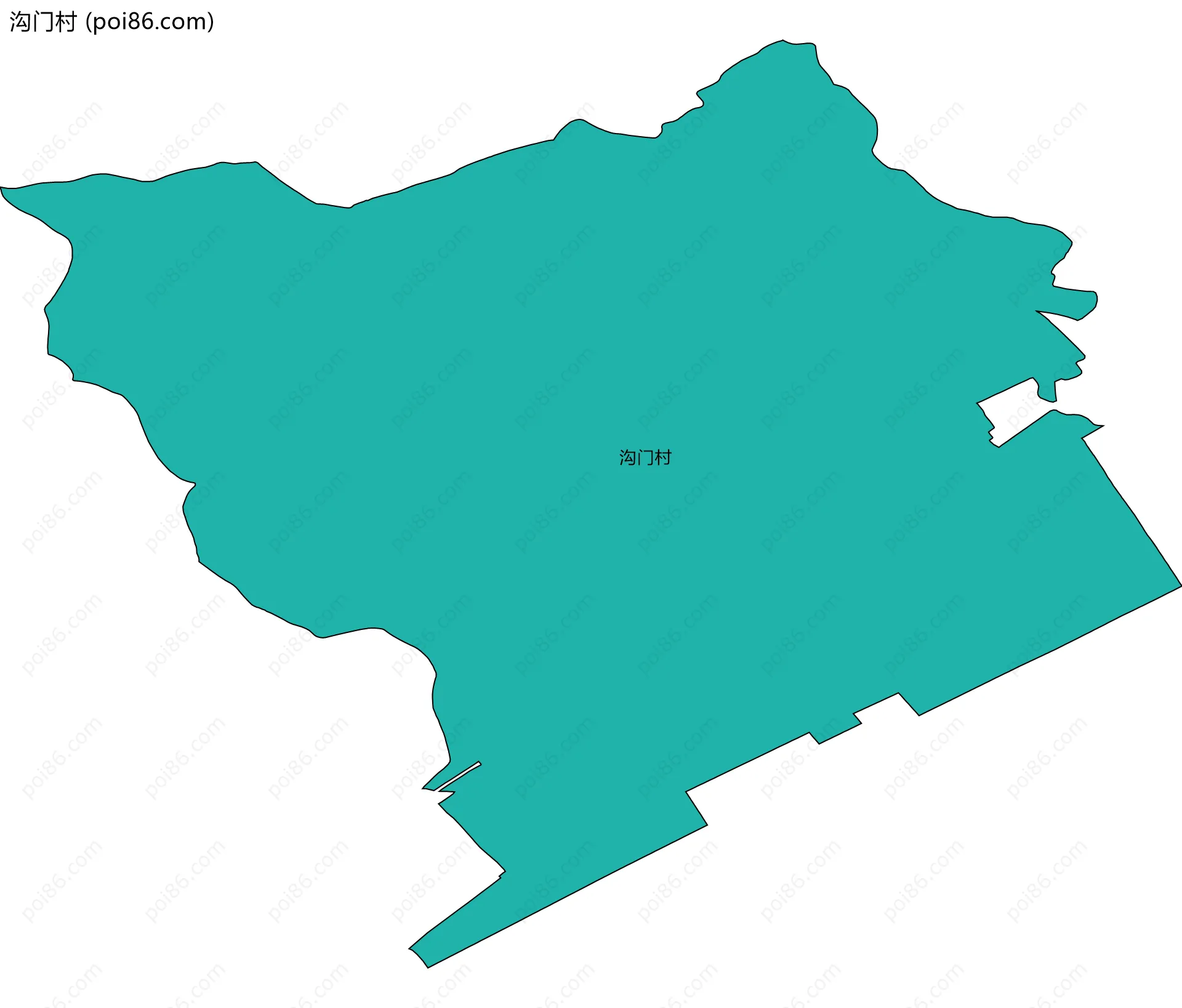 沟门村边界地图